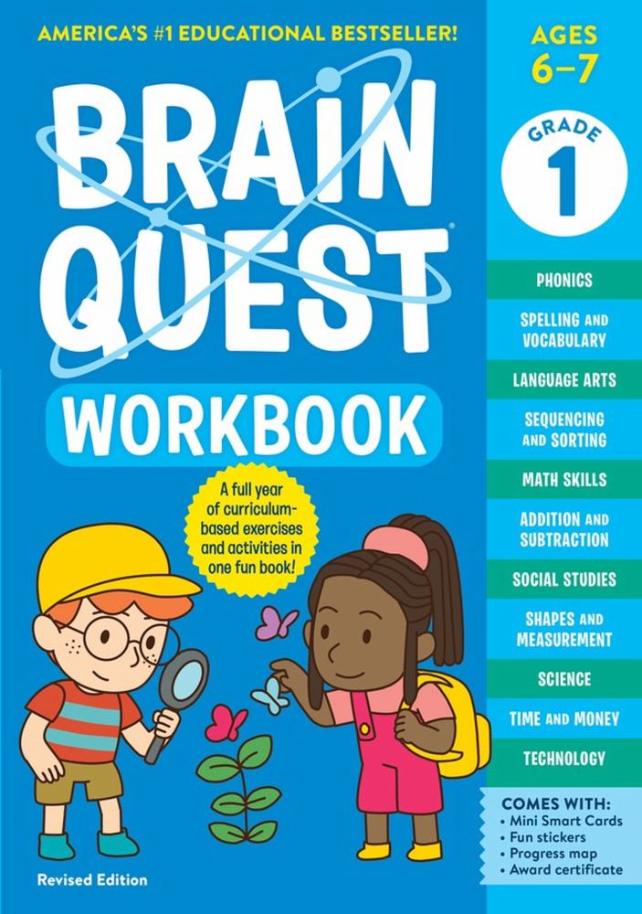 Brain Quest 1st Grade Workbook - Revised Edition | Fun Learning Activities for Kids | Perfect for Homeschooling & Classroom Use