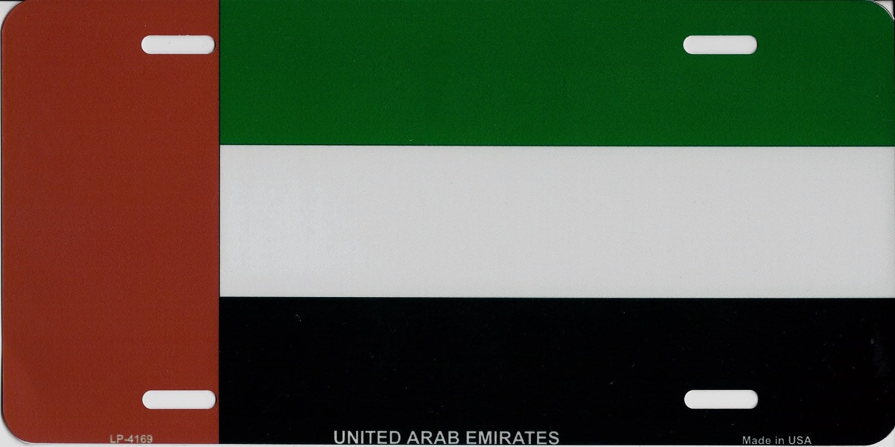 SMART BLONDE UAE Flag Metal License Plate - Durable Car Tag for United Arab Emirates Vehicles & Decor