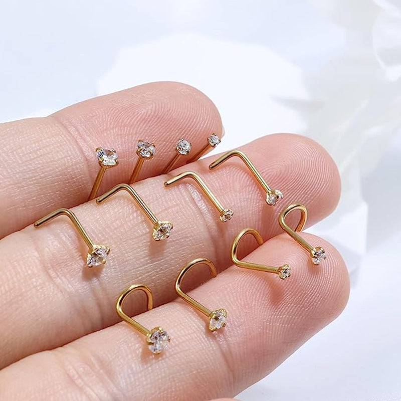 18K Gold Small Nose Stud Piercing Jewelry - Dainty Nose Ring for Women | Perfect for Everyday Wear, Special Occasions & Gifts