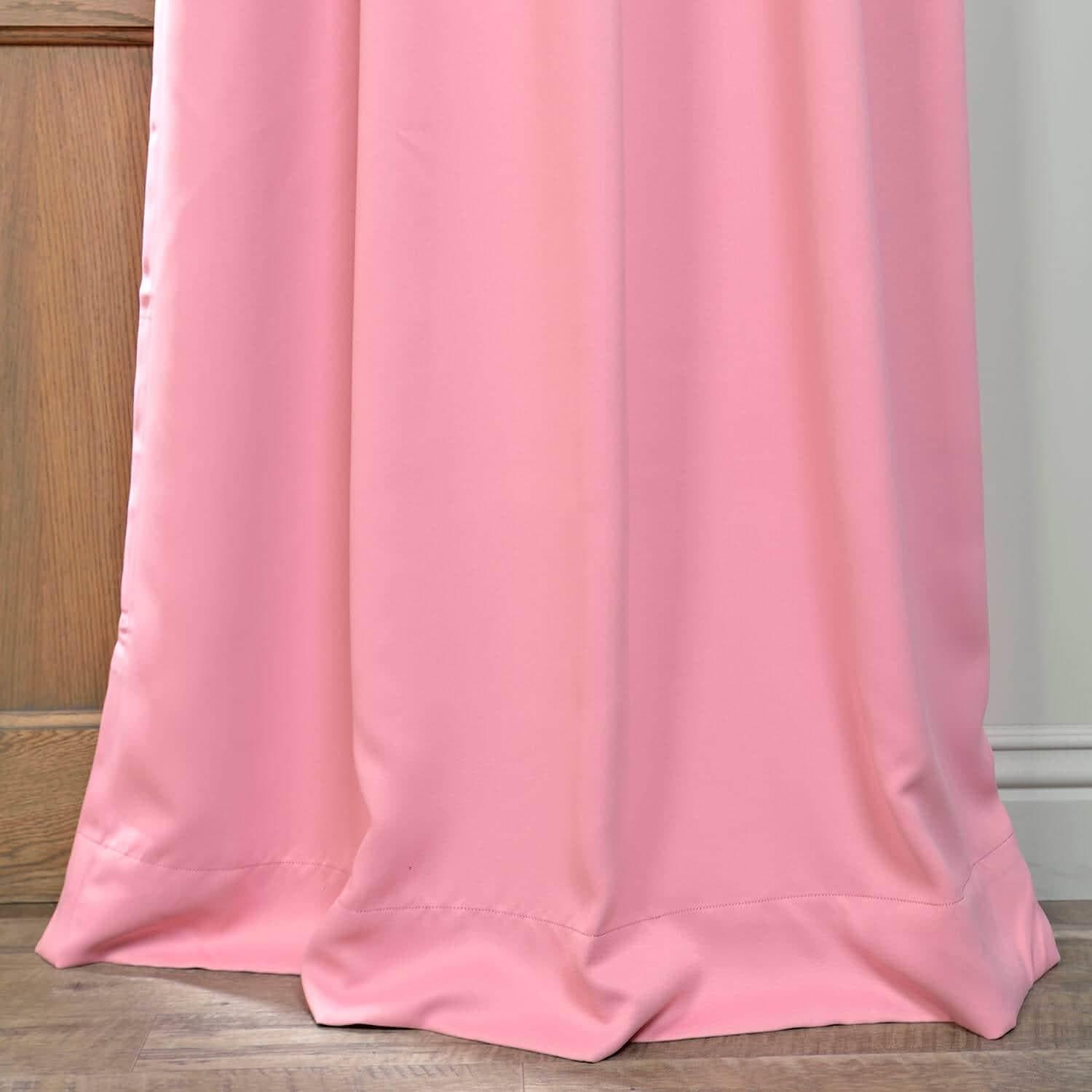 Precious Pink Grommet Blackout Curtains for Bedroom - Thermal Insulated Window Drapes for Nursery, Living Room & Home Decor