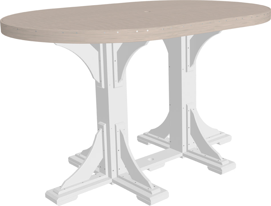 LuxCraft 4' x 6' Oval Dining Table Set for 6 - Modern Kitchen & Dining Room Furniture - Perfect for Family Gatherings, Dinner Parties & Small Spaces