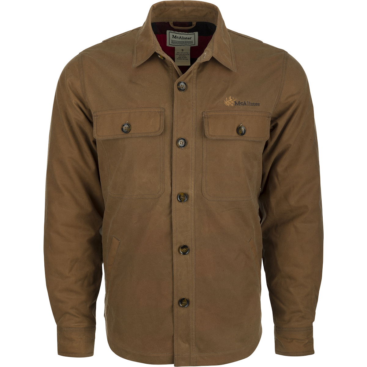 McAlister Men's Waxed Cotton Jacket - Water-Resistant Outdoor Shirt for Hiking, Camping & Casual Wear