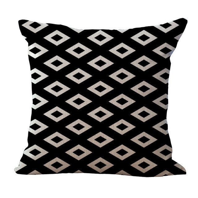 Stylish Black and White Abstract Pillow Cases - Soft & Breathable Bedding for Home Decor, Living Room, Bedroom - Perfect for Modern & Minimalist Interiors