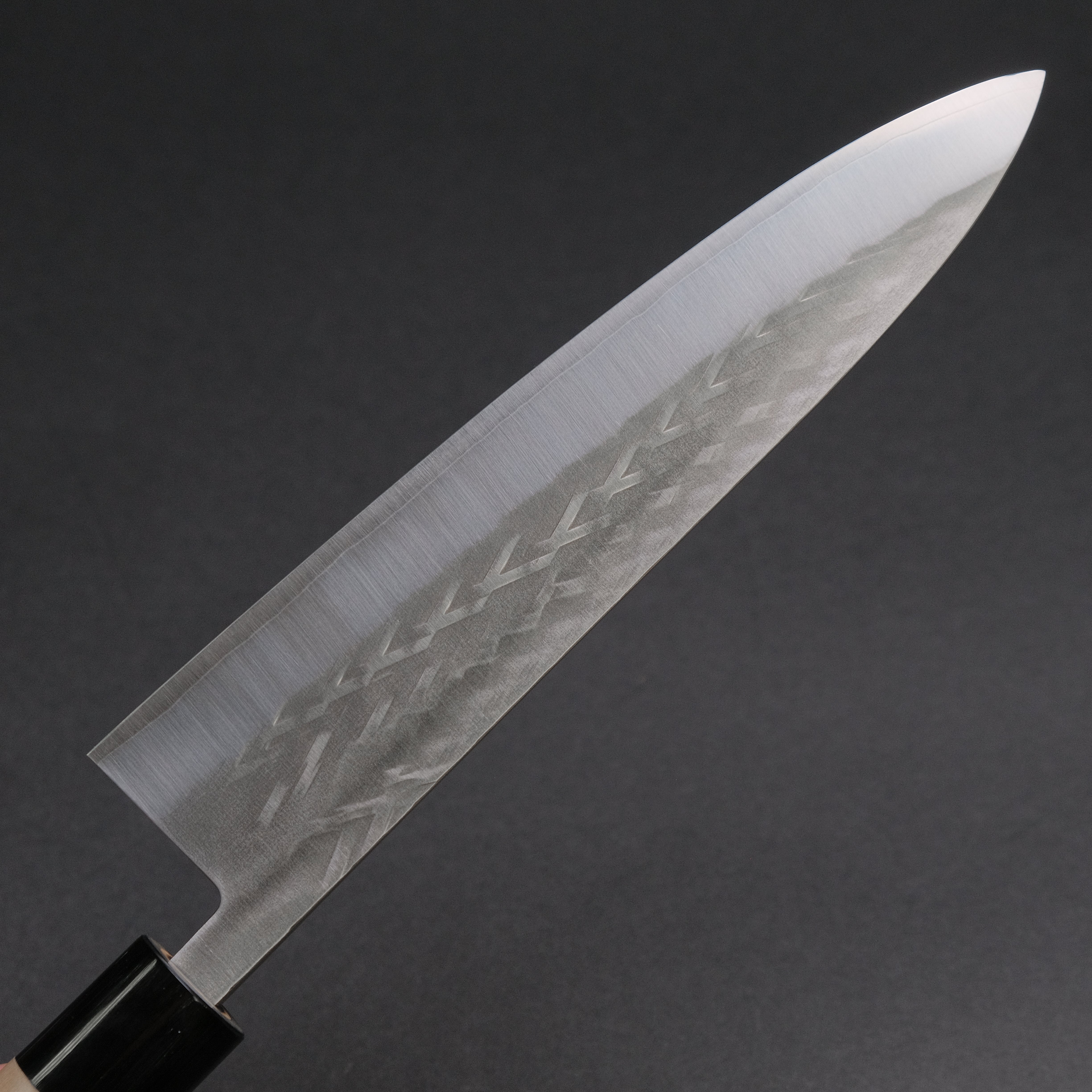 Hitohira TD SLD Tsuchime Gyuto 210mm Japanese Chef Knife with Ho Wood Handle - Professional Kitchen Knife for Slicing, Dicing & Meat Cutting