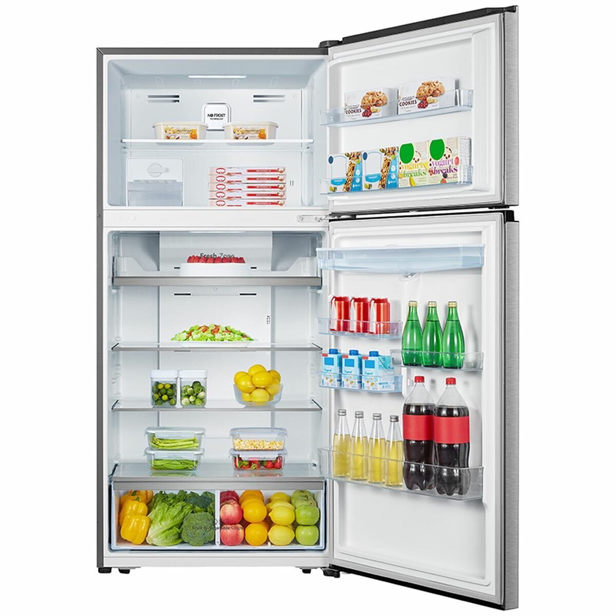 Hisense 496L Top Mount Refrigerator HRTF496SW - Energy Efficient 4-Door Fridge with Spacious Freezer, Perfect for Large Families & Kitchen Storage