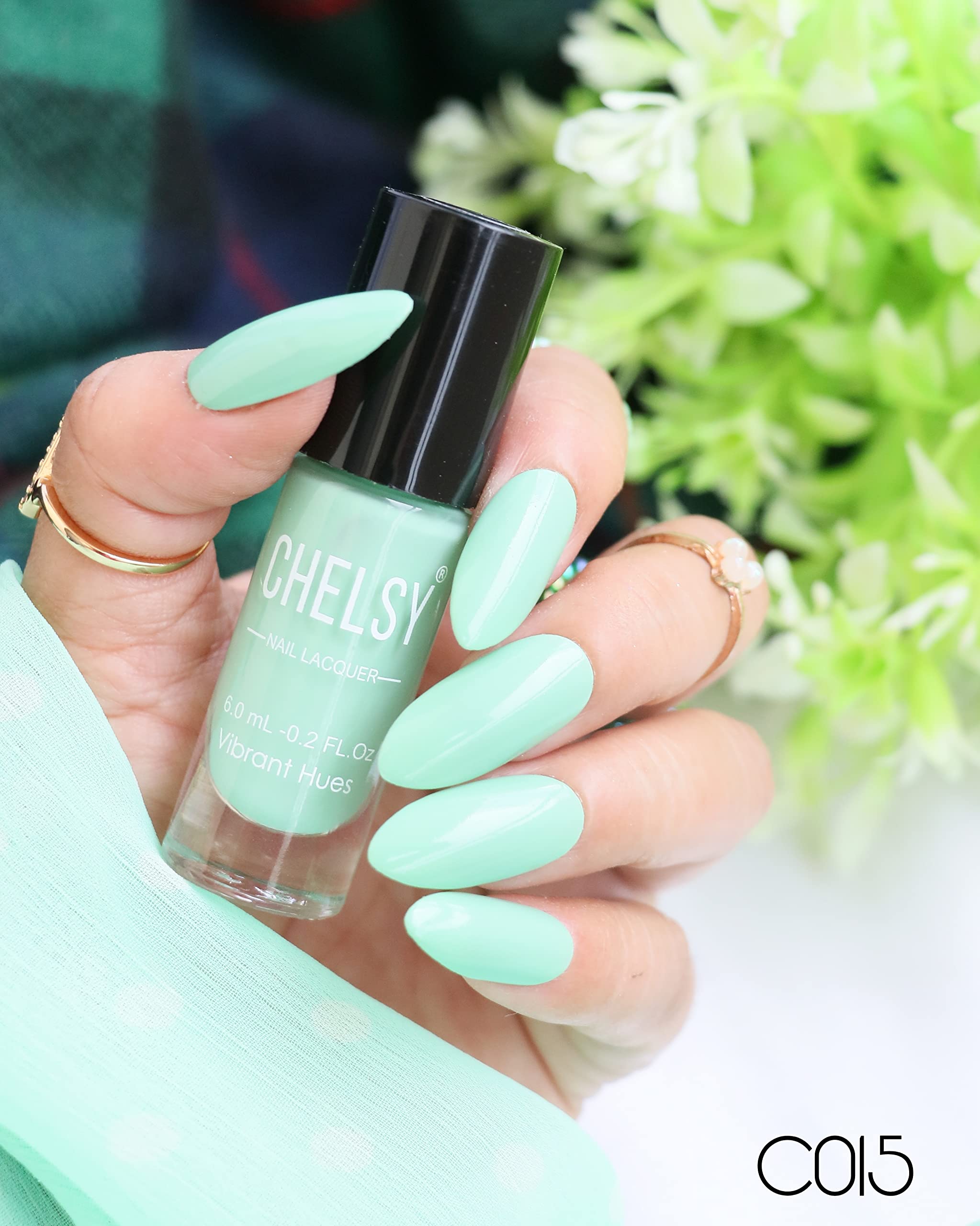 Chelsy Glossy Nail Polish Set - 6 Pastel Colors (6ml Each) | Long-Lasting, Non-Toxic Nail Enamel for Manicure & Pedicure | Perfect for Spring, Summer, Wedding & Everyday Wear