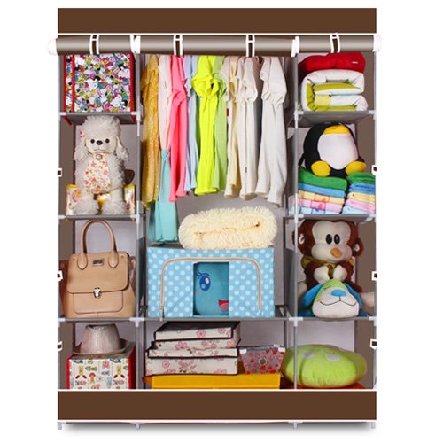 4-Layer 10 Lattices Non-Woven Fabric Wardrobe Organizer for Clothes, Shoes & Accessories - Perfect for Living Room, Bedroom, Entrance Hall Storage & Organization