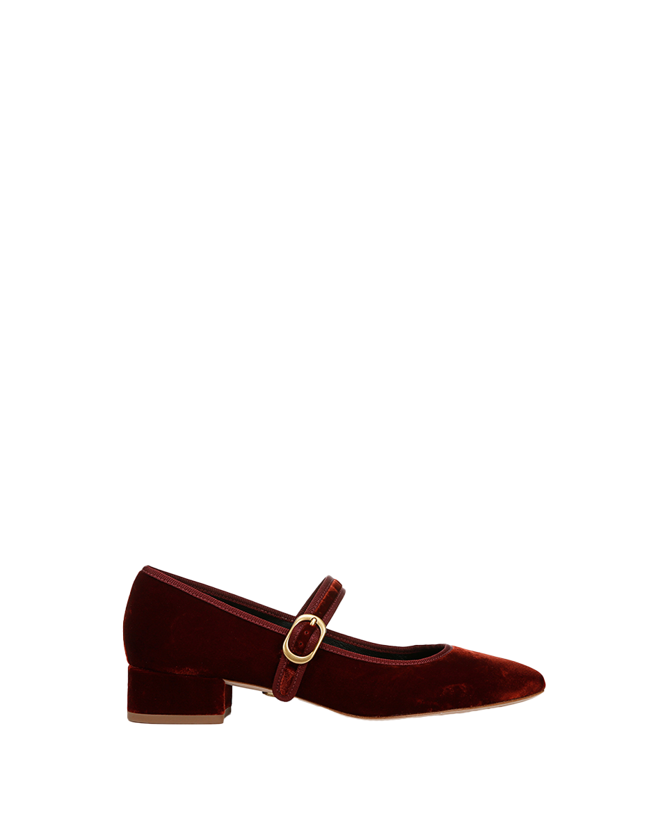 Velvet Mary Jane Ballet Flats for Women - Comfortable & Stylish Shoes for Work, Weddings & Everyday Wear
