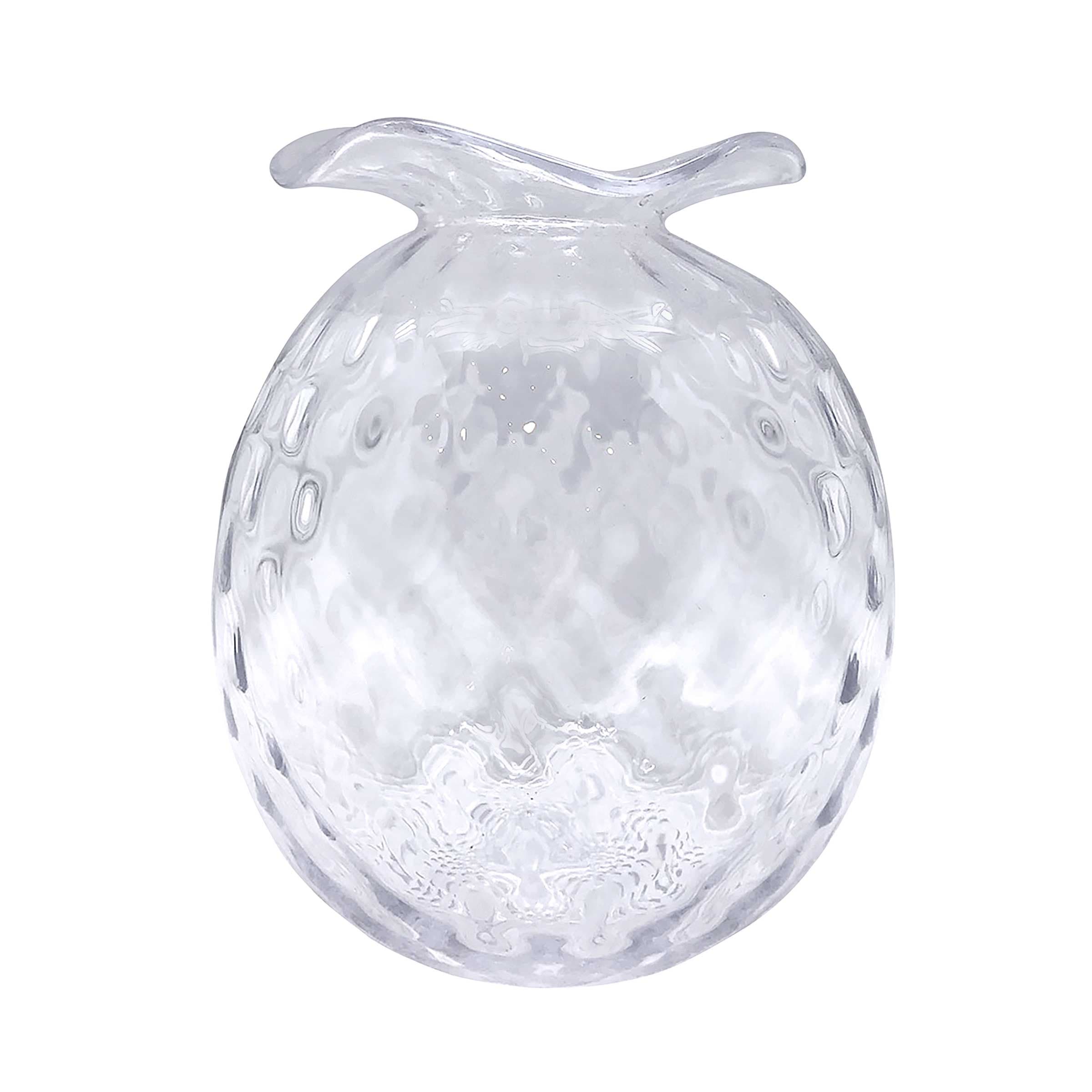 Large Clear Pineapple Texture Bud Vase - Elegant Floral Centerpiece for Weddings, Home Decor & Tropical Party Decorations