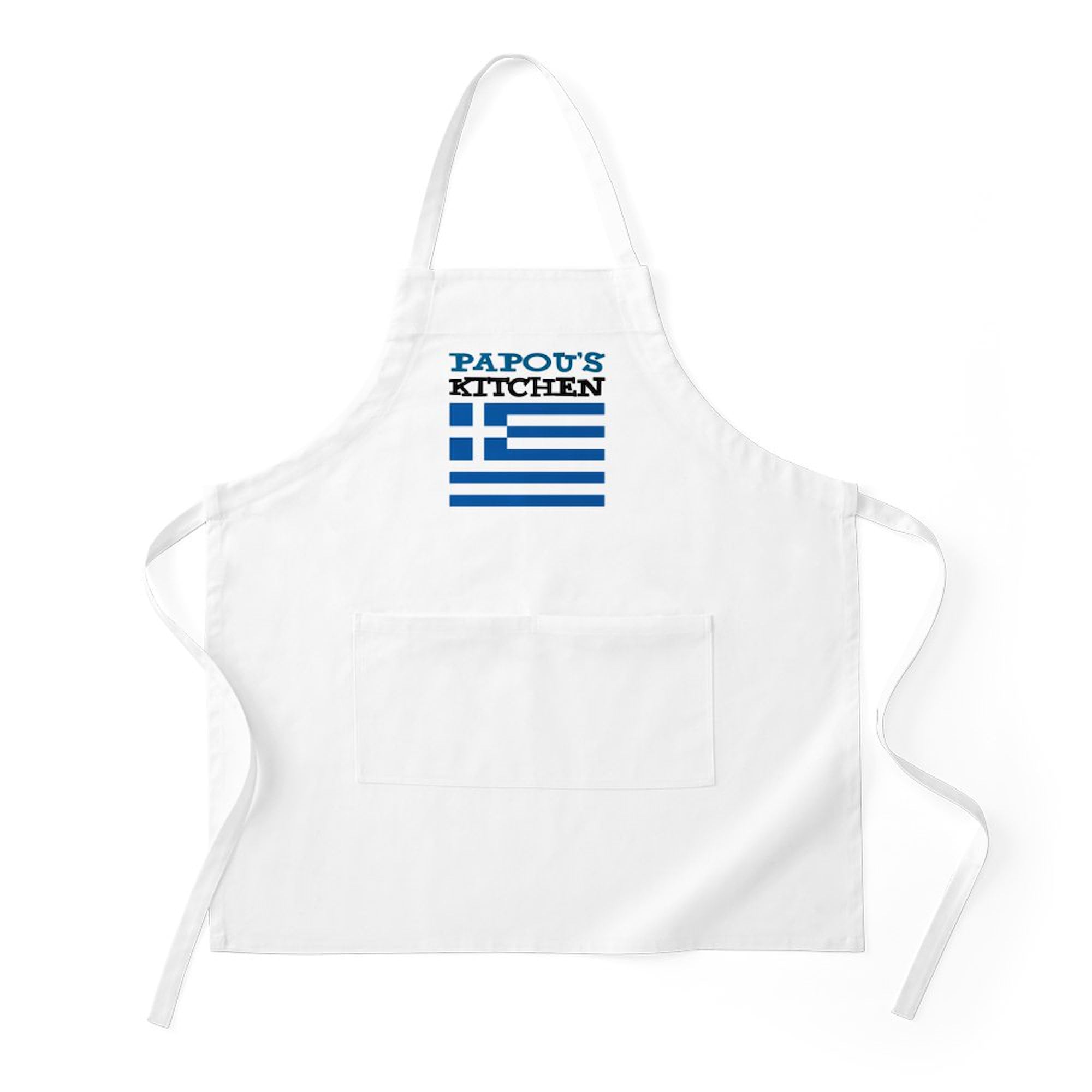 Papou's Kitchen Apron with Pockets - Adjustable Grilling & Baking Apron for Cooking, BBQ & Outdoor Activities - Perfect Gift for Chefs & Home Cooks