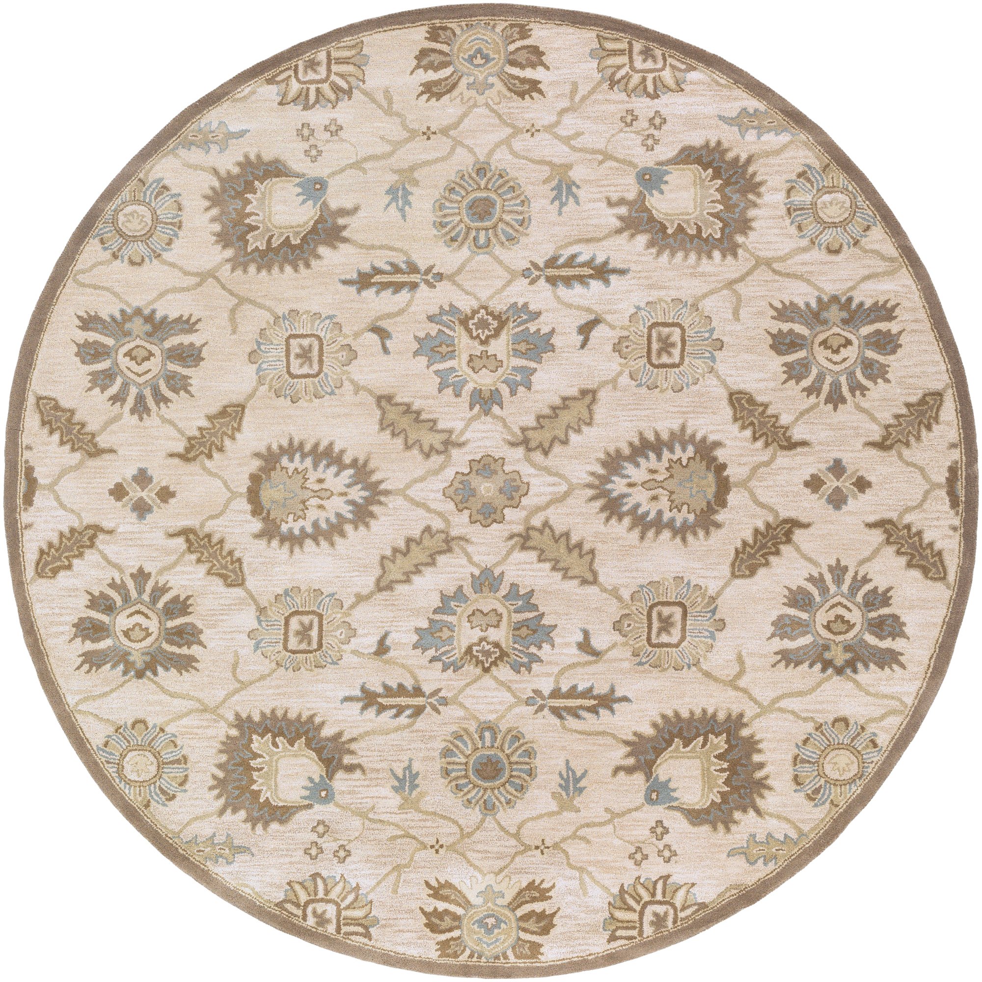 Surya Caesar 6-Foot Round Ivory Area Rug - Soft Modern Boho Rug for Living Room, Bedroom, Dining Room & Nursery Decor