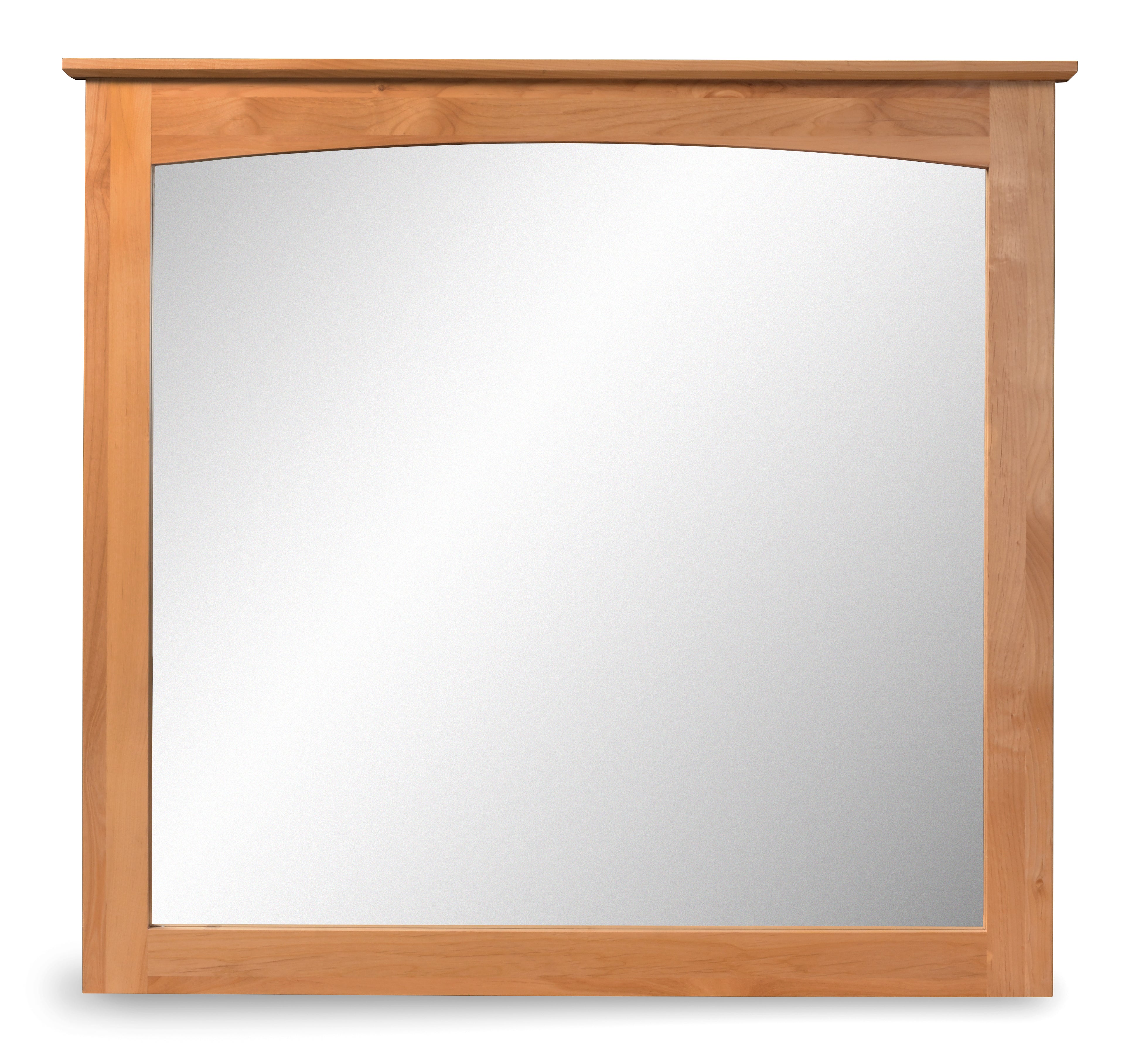Vintage Alder Wood Shaker Style Arched Wall Mirror - Farmhouse Bathroom Decor, Bedroom Vanity Mirror, Entryway Accent Piece