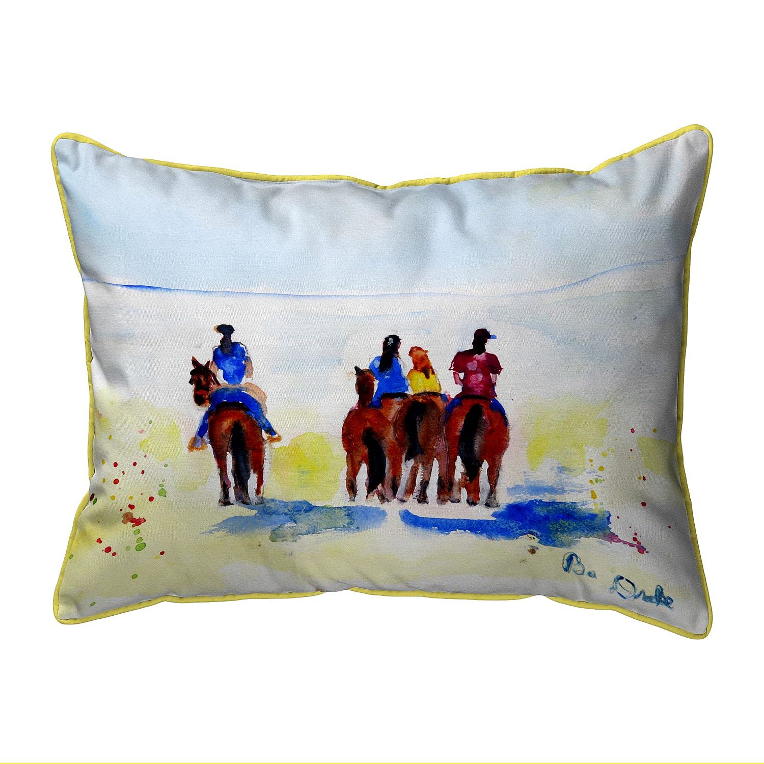 Betsy Drake ZP892 Decorative Throw Pillow 20x24 Inches - Multi-Color Boho Chic Cushion for Sofa, Bed & Living Room Decor