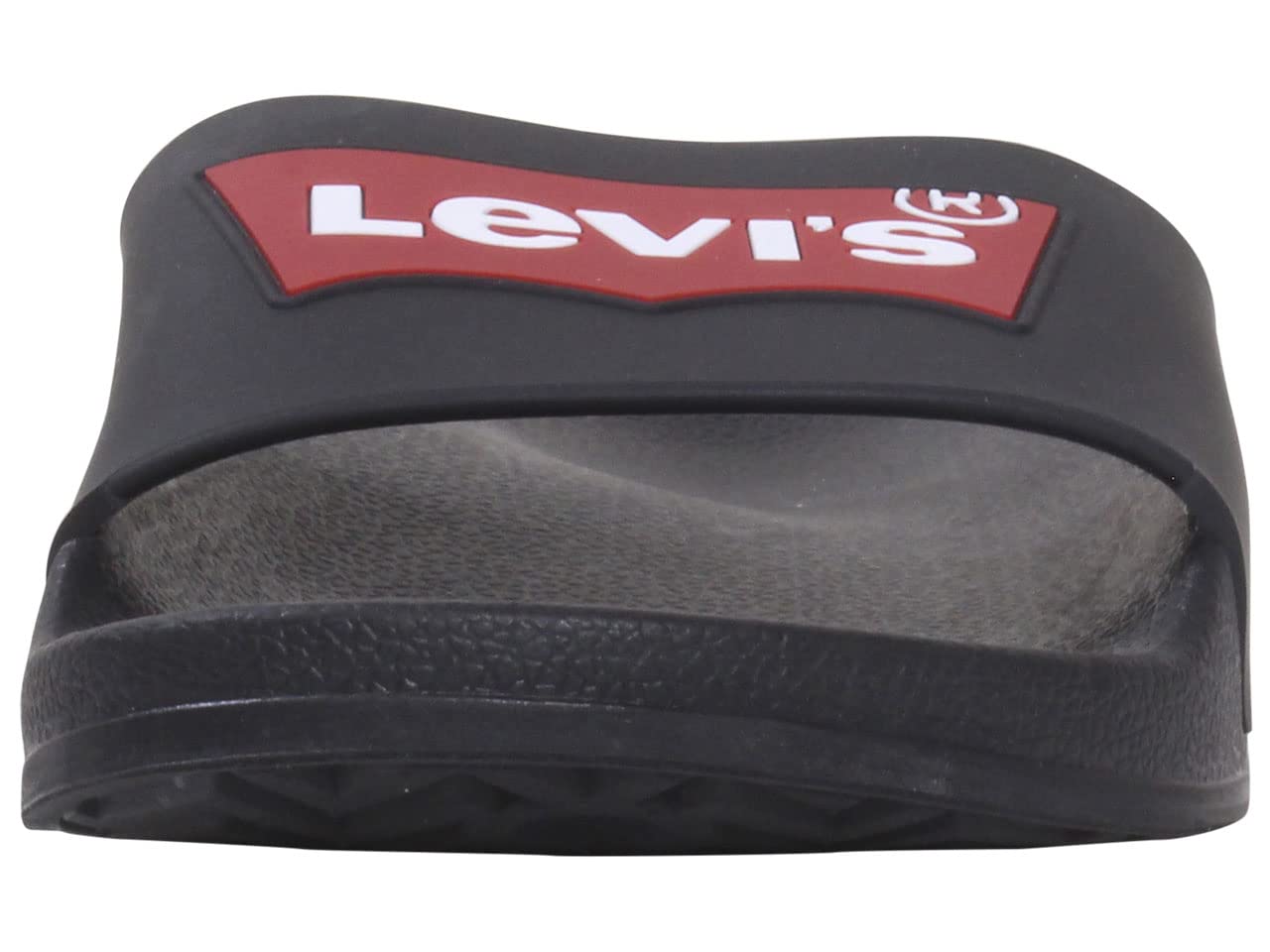Levi's Women's Batwing Slide Sandals - Slip-On Comfort Shoes with Logo - Black Size 6 (520245) | Casual Summer Wear, Beach Outings & Poolside Relaxation
