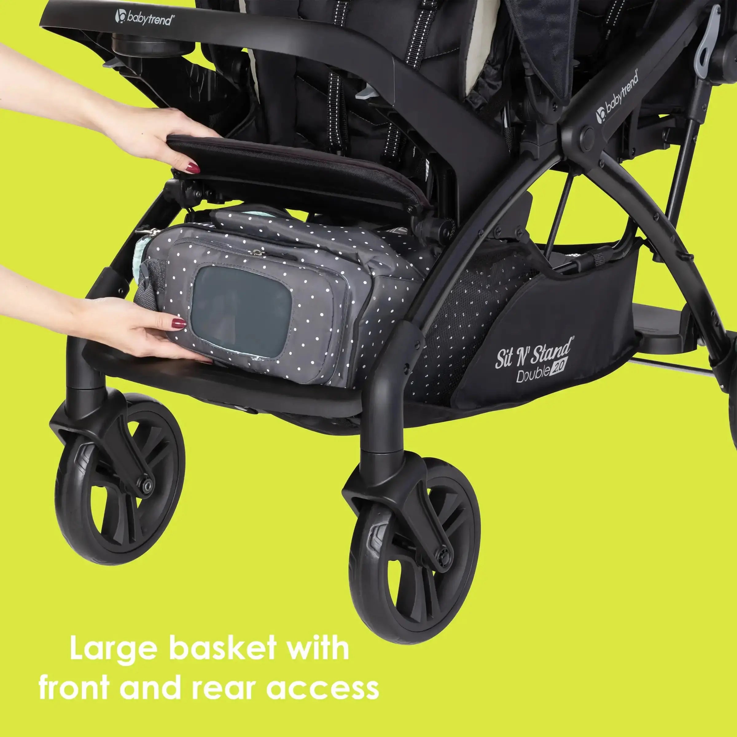 Sit N' Stand® Double 2.0 Stroller - Lightweight Tandem Baby Stroller with Adjustable Seat, Desert Tan (Walmart Exclusive) - Perfect for Twins, Siblings & Everyday Use at Parks, Malls & Travel