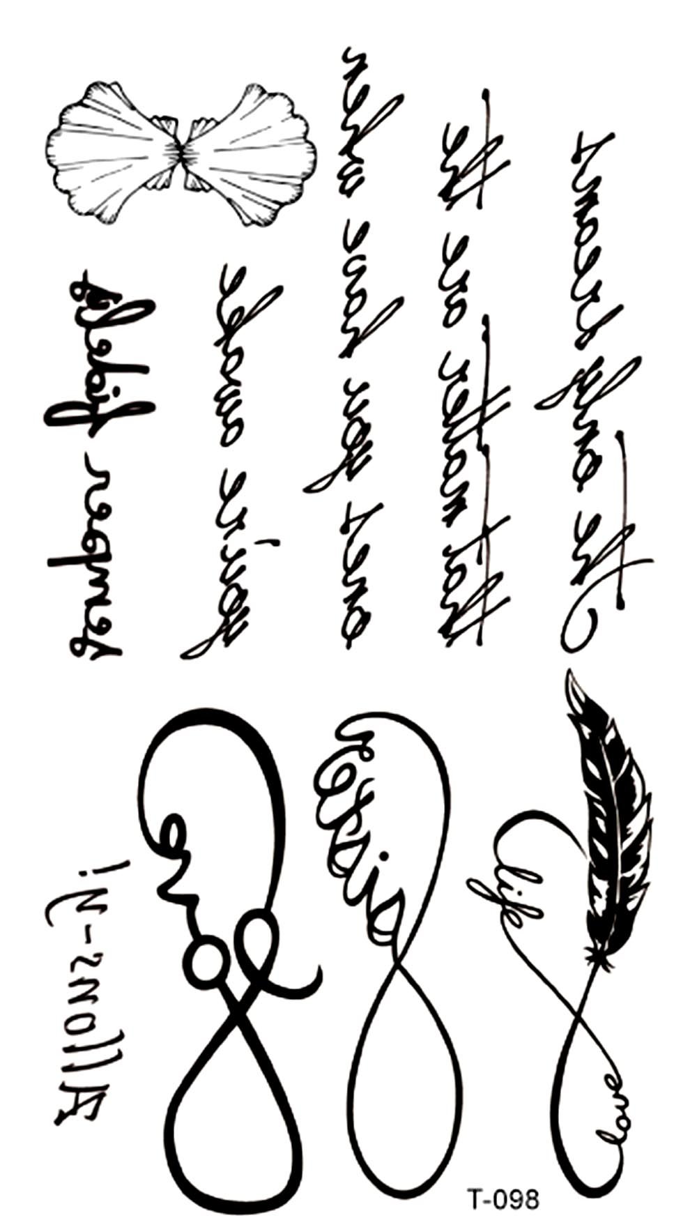 Waterproof Infinity Sign Temporary Tattoos - Long Lasting Body Art for Parties, Festivals & Self Expression
