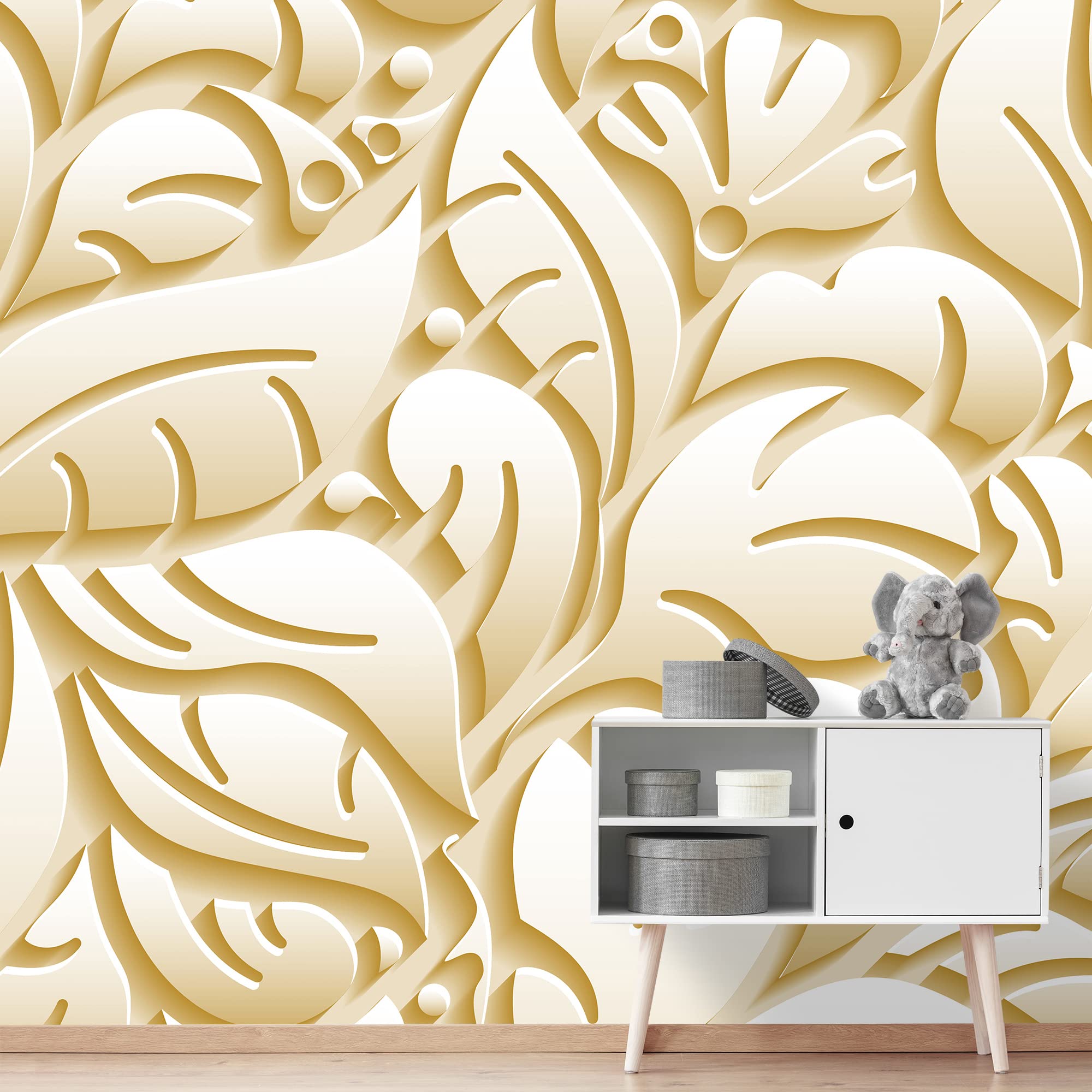 3D Floral Wall Murals for Bedroom - Removable Peel and Stick Wallpaper (66x96 inches) - Beautiful Flower Pattern Decals for Home Decor, Living Room & Nursery