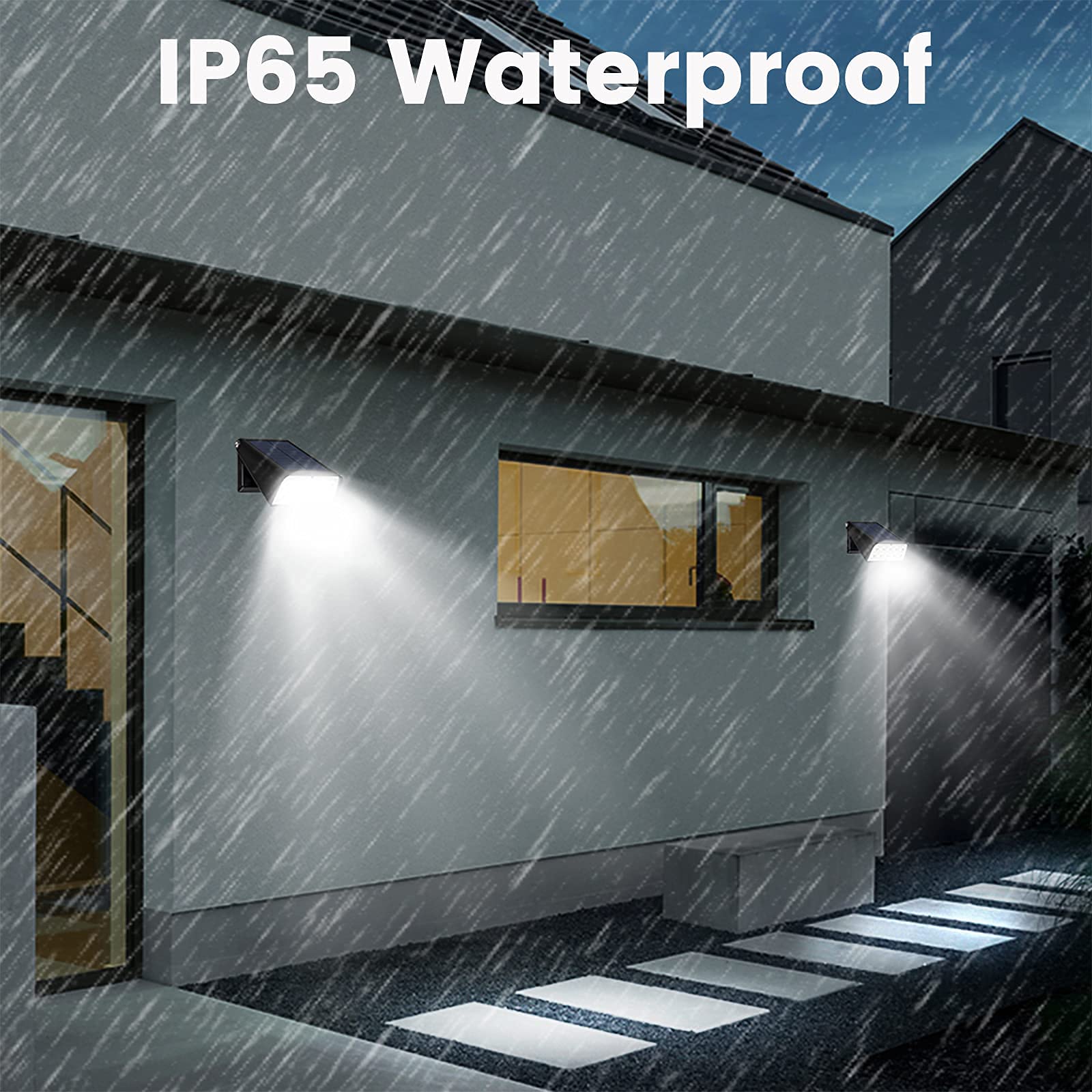 Solar Powered Outdoor Wall Lights - Dusk to Dawn Security Lights, 2-Mode 90° Rotatable Waterproof Solar Spotlights for Patio, Deck, Porch, Garage, Fence (2-Pack) - Perfect for Nighttime Safety & Landscape Lighting