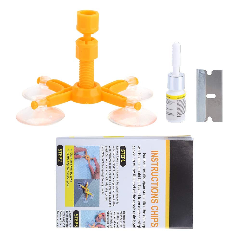 Premium Windshield Repair Kit for Cars - Auto Glass Chip & Crack Fix with Resin - DIY Windshield Repair Tool for Quick & Easy Windshield Restoration - Perfect for Road Trips & Emergency Repairs