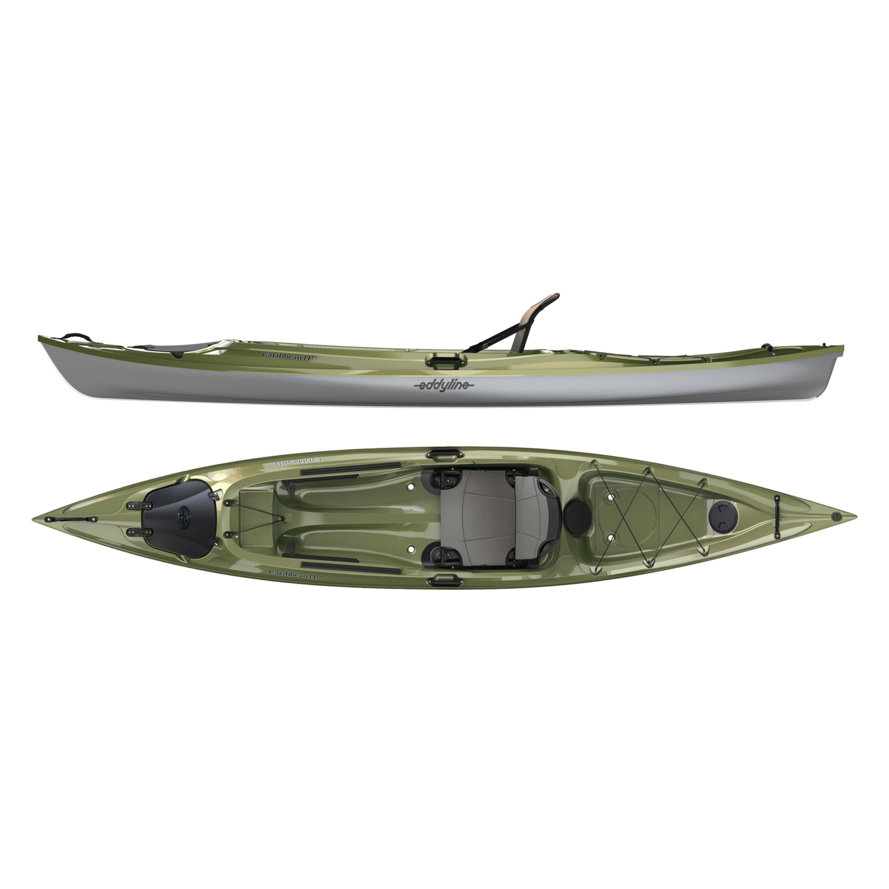 Eddyline Caribbean 14 FS Kayak - Lightweight Touring Kayak for Adults with Comfortable Seat & Storage | Perfect for Ocean, Lake & River Paddling Adventures