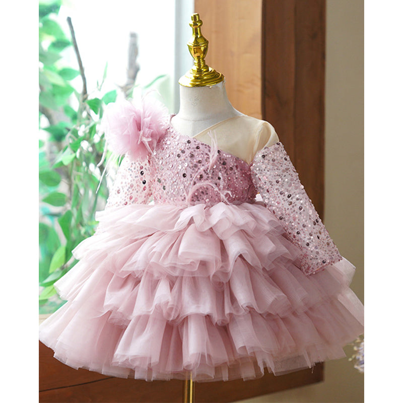 **Adorable Baby Girl Puffy Piano Performance Dress – Toddler Princess Birthday Party Gown for Special Occasions & Photo Shoots**