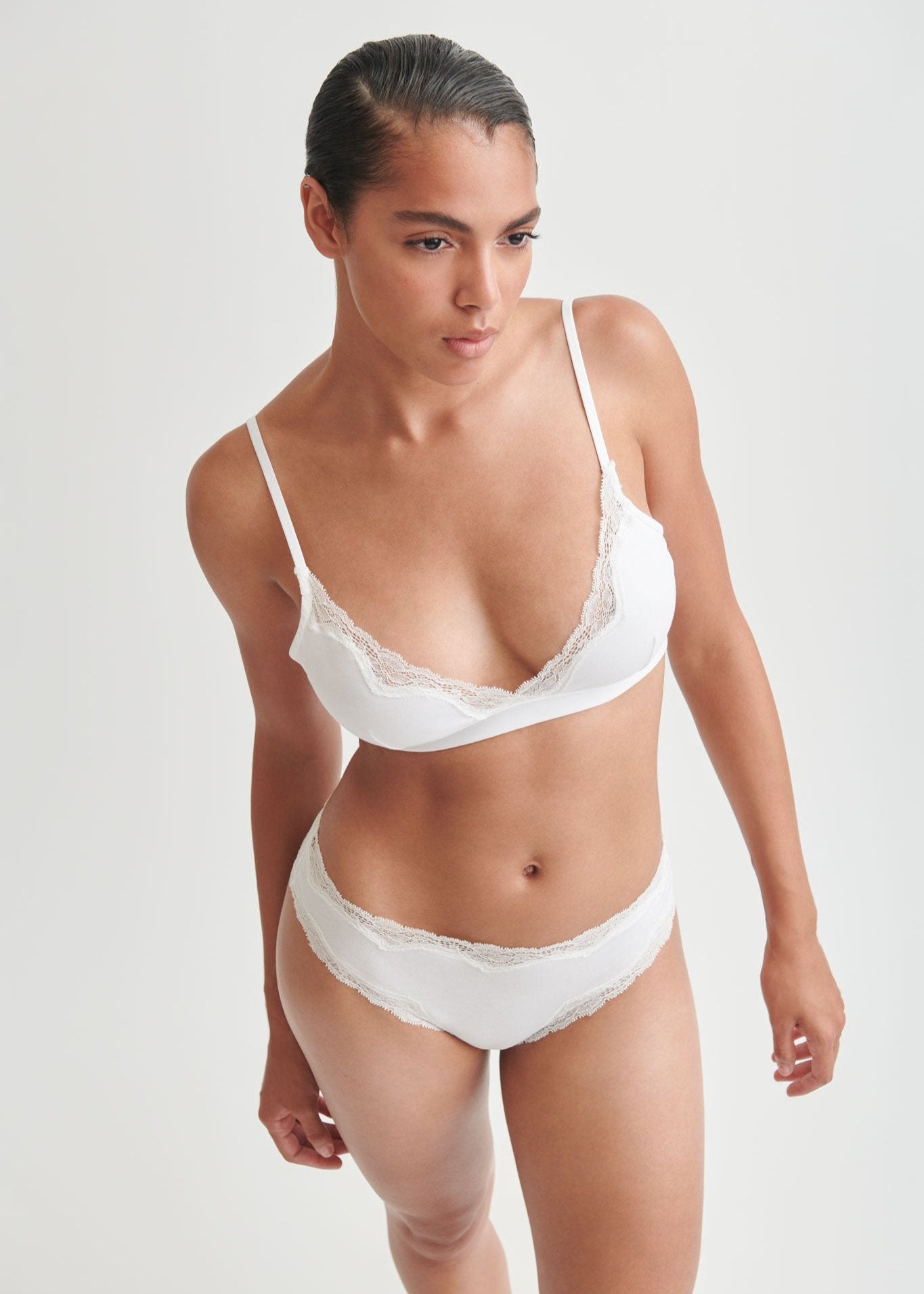 Gabi Lace Bralette - Comfortable Wireless Lingerie for Women, Soft Stretchy Bralette Top for Everyday Wear | Perfect for Yoga, Lounge & Sleep