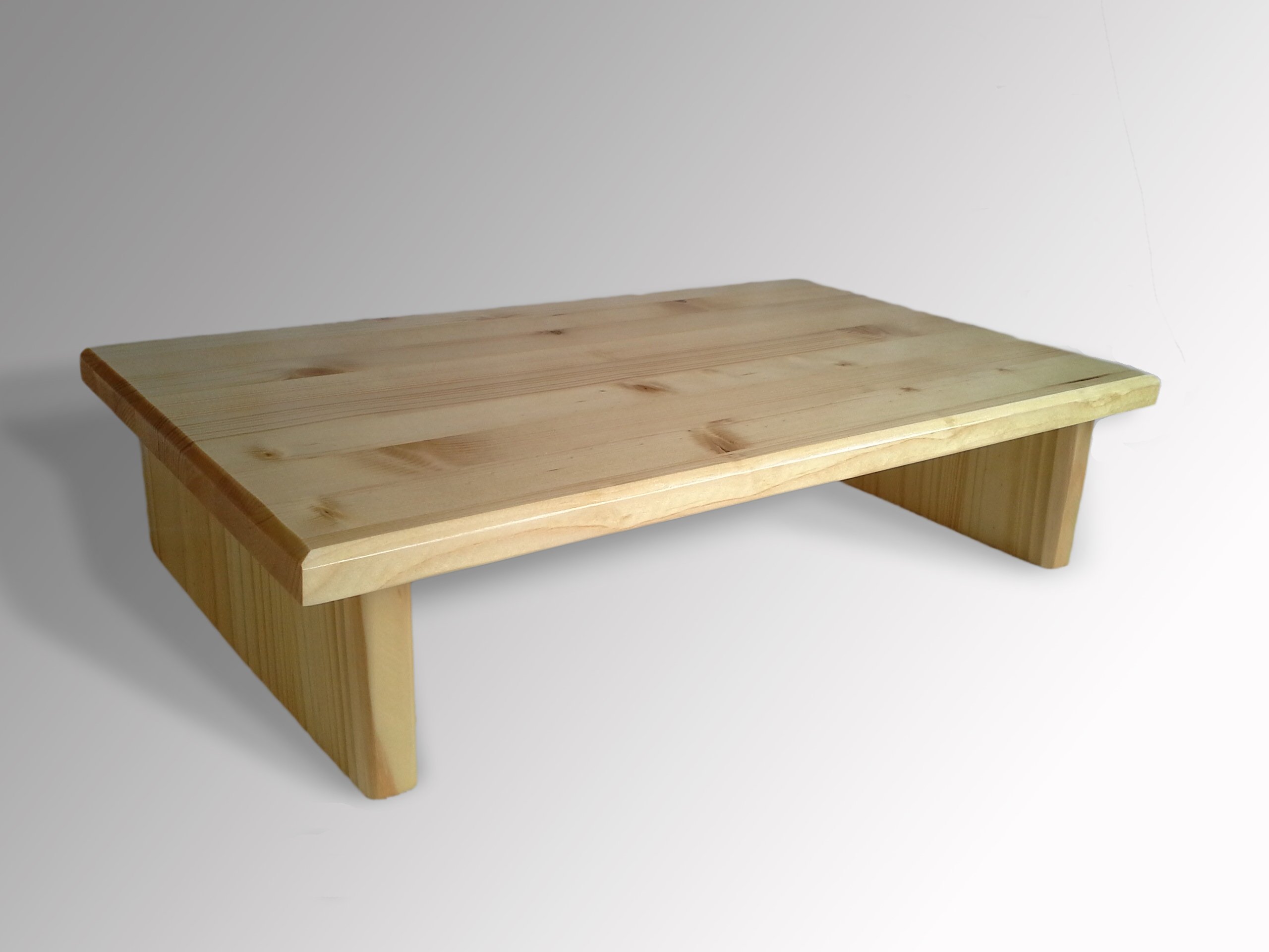 Premium Wooden Monitor Stand Riser - Natural Stain 18