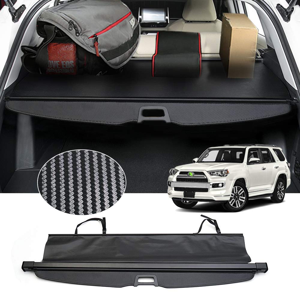 2010-2024 Toyota 4Runner Retractable Cargo Cover - Carbon Fiber Trunk Shade with No Gap | Perfect for Road Trips, Camping & Outdoor Adventures