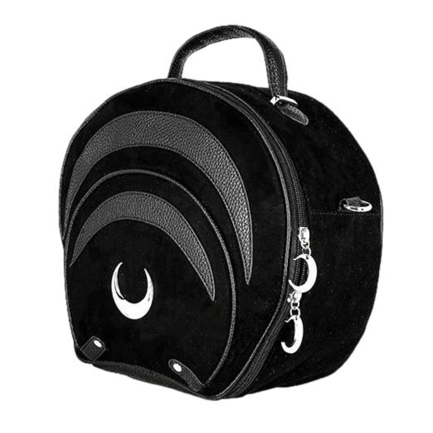 Gothic Punk Moon Crescent Handbag - Celestial Occult Purse for Women | Perfect for Gothic Fashion, Punk Outfits, and Night Out Accessories
