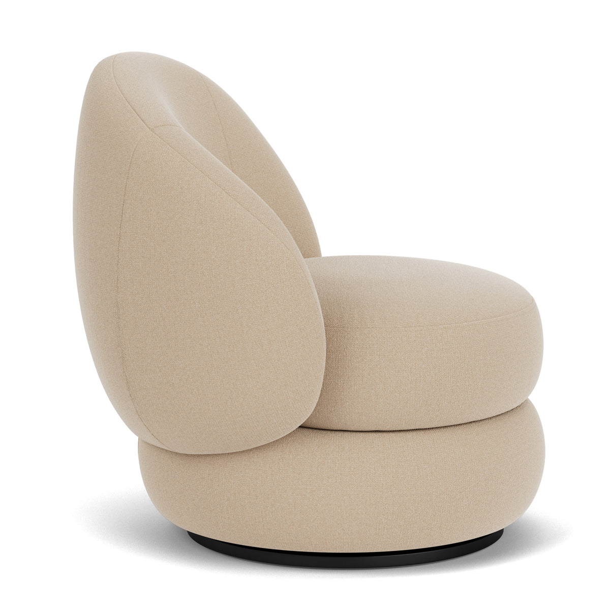 Alma Fabric Swivel Armchair - Modern Upholstered Lounge Chair with 360° Rotation, Comfortable Living Room Accent Chair for Home Office, Reading Nook, or Bedroom Relaxation