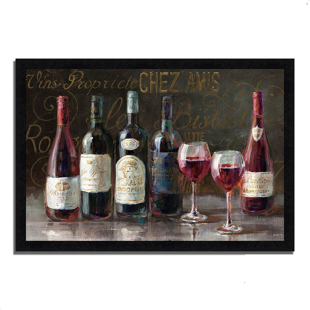 Bistro Reds V2 by Danhui Nai - Premium Framed Wall Art Painting Print - Perfect for Living Room, Bedroom & Office Decor
