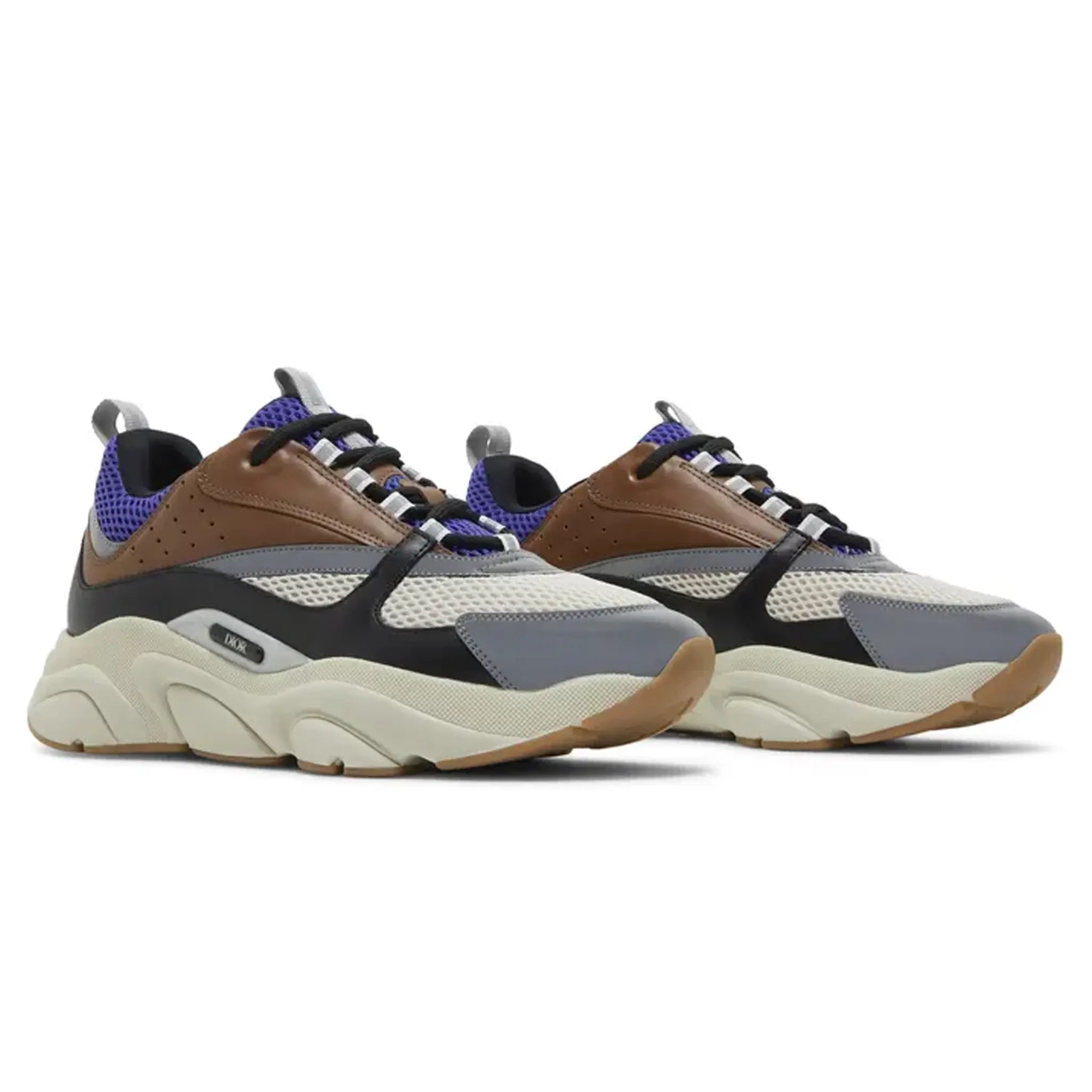 Dior B22 Coffee Violet Sneakers - Luxury Fashion Trainers for Men & Women - Perfect for Casual Wear, Street Style & Everyday Comfort