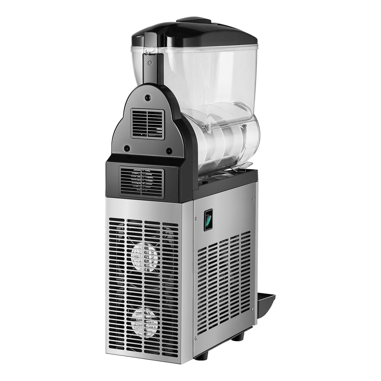 VEVOR 15L Commercial Margarita & Slushie Machine - Stainless Steel Frozen Drink Maker for Smoothies, Cocktails - Perfect for Home Parties, Restaurants, Cafes & Bars (60 Cups Capacity)