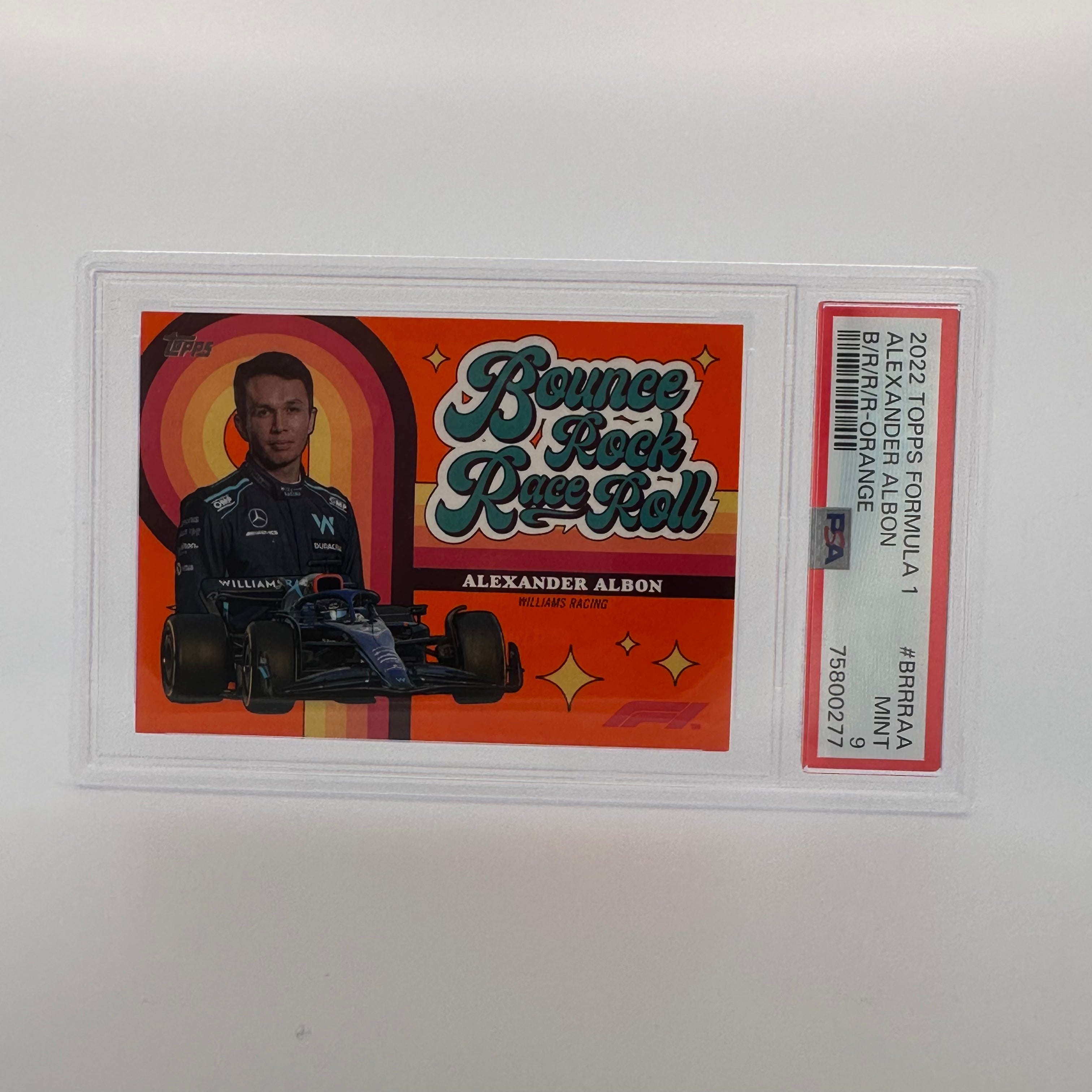 PSA 9 Graded 2002 Alexander Albon #BRRRAA Orange Racing Card - Collectible Memorabilia for F1 Fans & Sports Enthusiasts