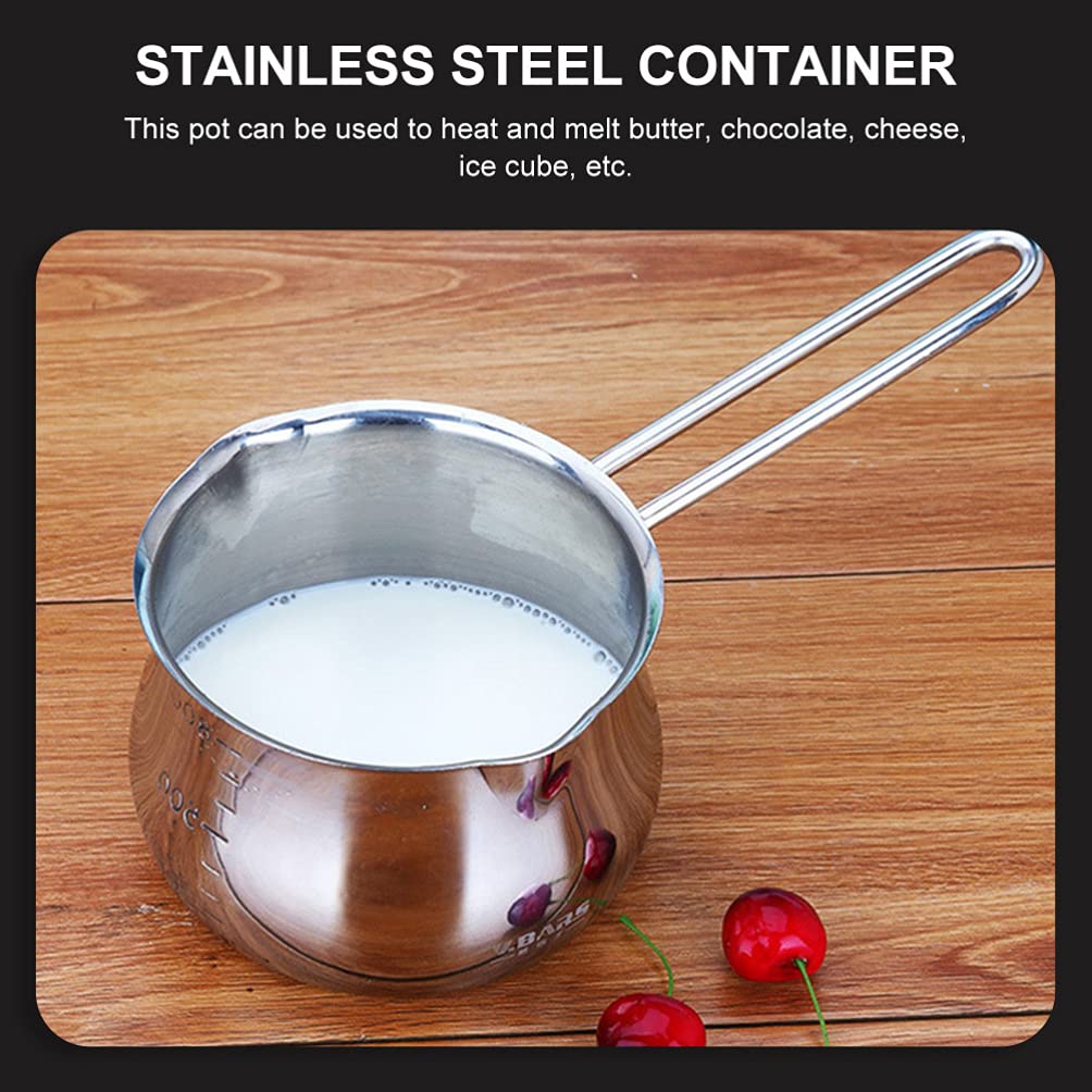 1pc Stainless Steel Chocolate & Cheese Melting Pot - Double Boiler Heating Bowl for Fondue, Candy Making, Baking & Kitchen Use - Durable & Versatile Melting Pot for Home & Professional Chefs