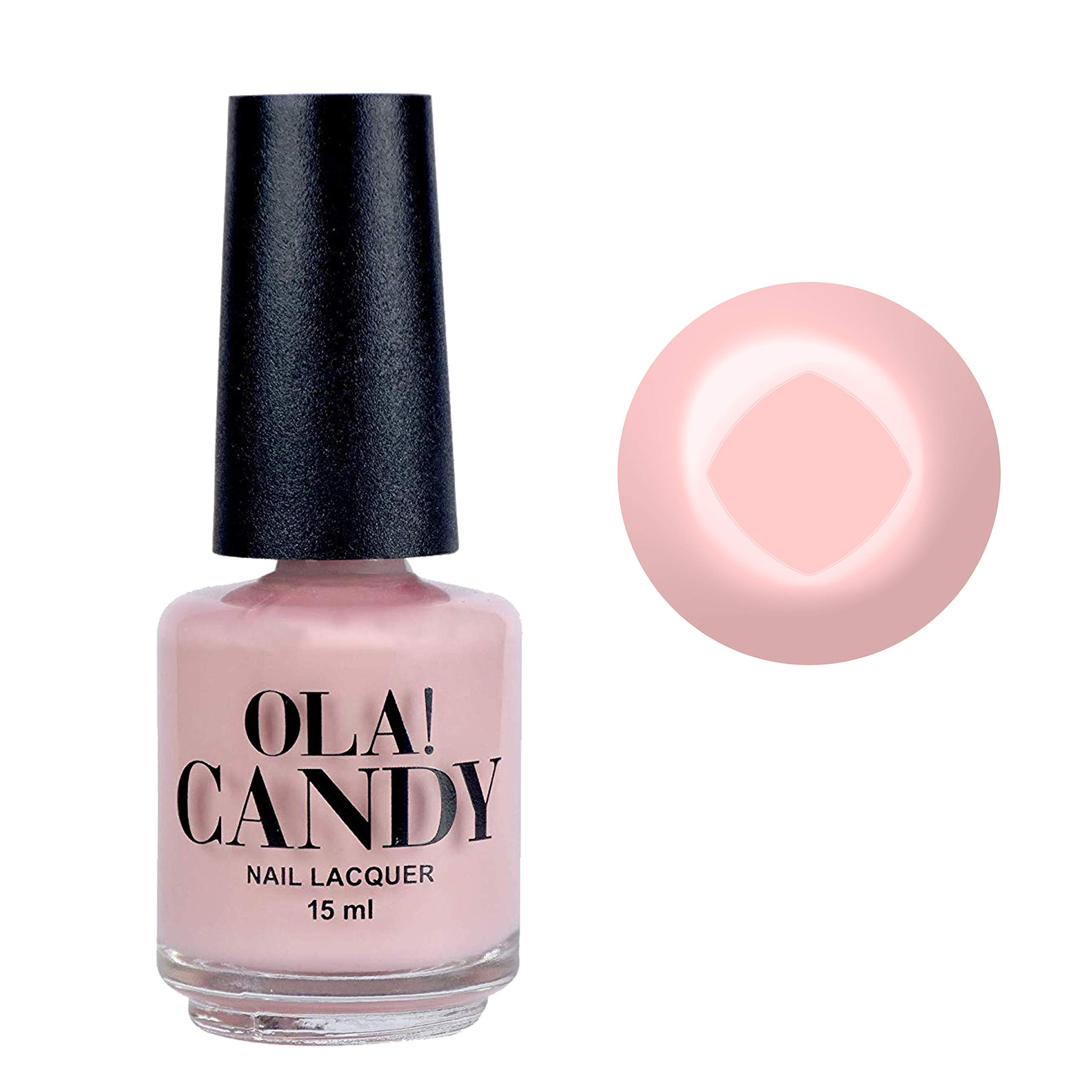Ola Candy Nail Polish - Coral Pink Glossy Finish (15ml) - Long Lasting Vegan Nail Lacquer for Manicure & Pedicure | Perfect for Parties, Weddings, and Everyday Wear