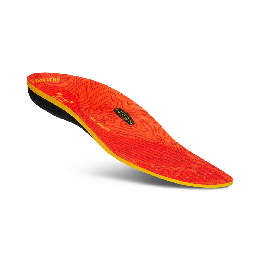 Men's High Arch Support Insoles for Outdoor Activities - K 30 Comfort Foot Orthotics (Red) - Perfect for Hiking, Running & Work Boots