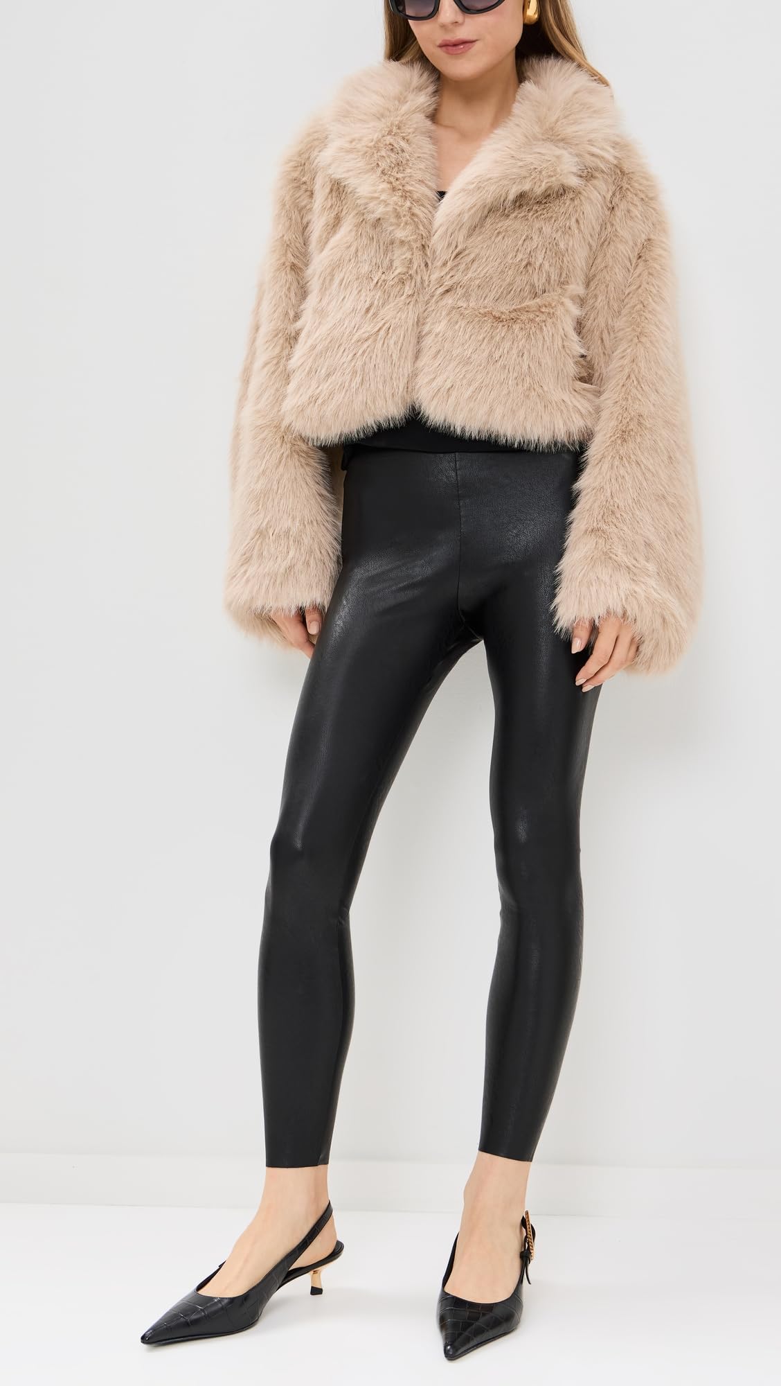 Commando 7/8 Faux Leather Leggings for Women - High Waist Tummy Control Workout Pants | Yoga, Gym, Running & Night Out | Perfect for Fitness, Lounge & Streetwear Fashion