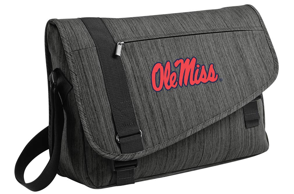 Premium Ole Miss Laptop Messenger Bag - University of Mississippi Oxford College Student Bookbag - Perfect for School, Work & Travel