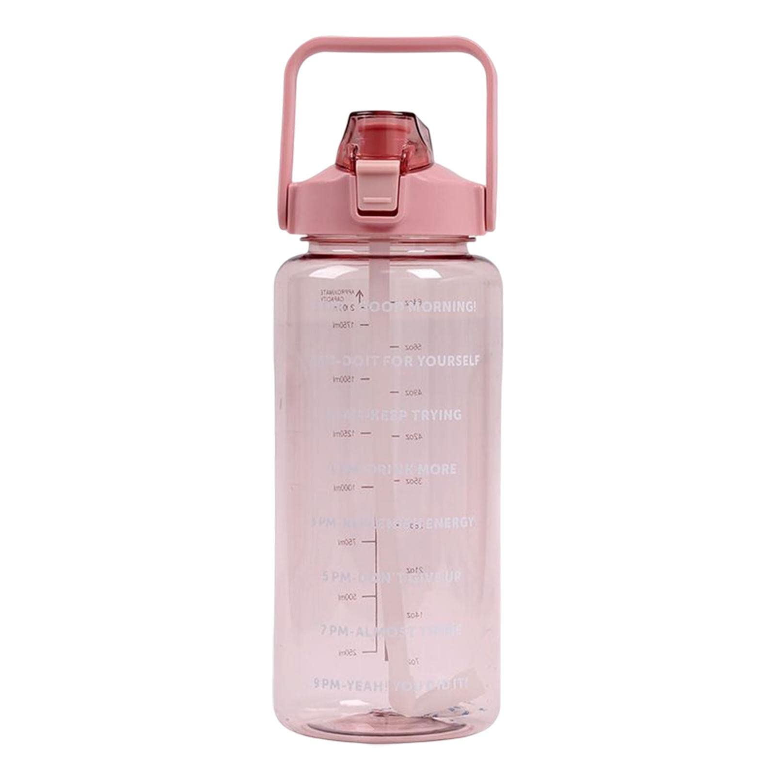 2L Motivational Water Bottle with Time Marker & Fruit Strainer - Leak-Proof Fitness Water Jug for Gym, Hiking & Outdoor Sports | Stay Hydrated During Workouts, Office & Daily Activities