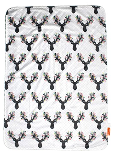 Bb Girl Antler Flowers, Mint Minky Dot