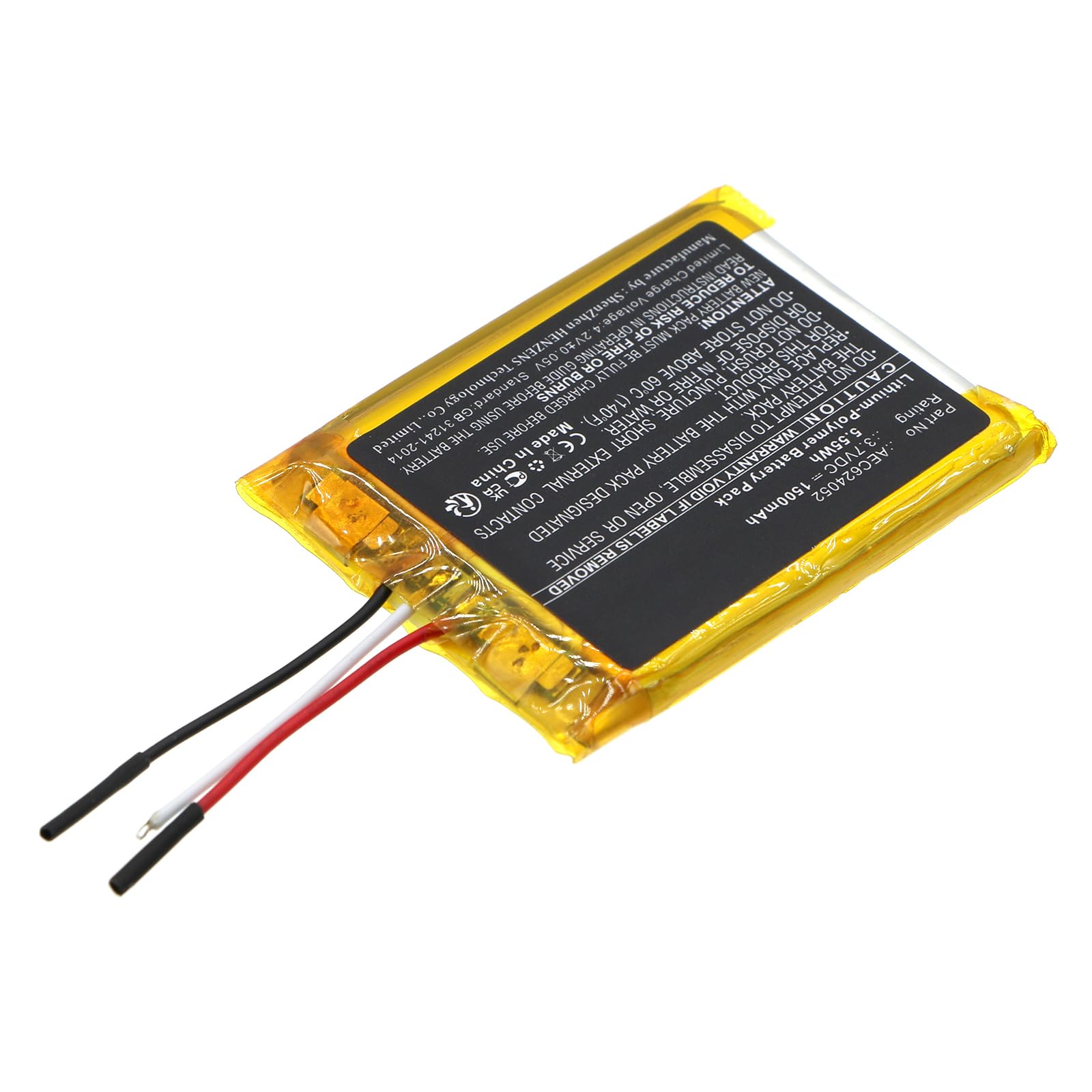 Synergy Digital Wireless Headset Battery Replacement - 1500mAh Li-Polymer Battery for HyperX AEC624052 Headset | Long-Lasting Power for Gaming, Streaming & Work Calls