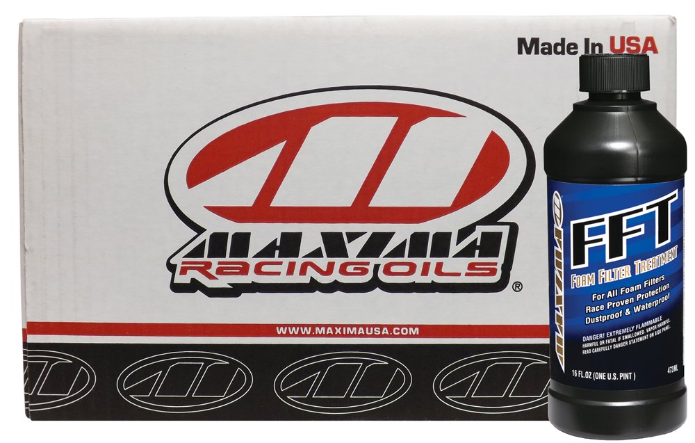 Maxima Racing Oils CS60916 FFT Foam Filter Oil Treatment - 12 Pack (192 oz) | High-Performance Air Filter Oil for Dirt Bikes, ATVs & UTVs | Enhances Engine Protection & Filtration Efficiency