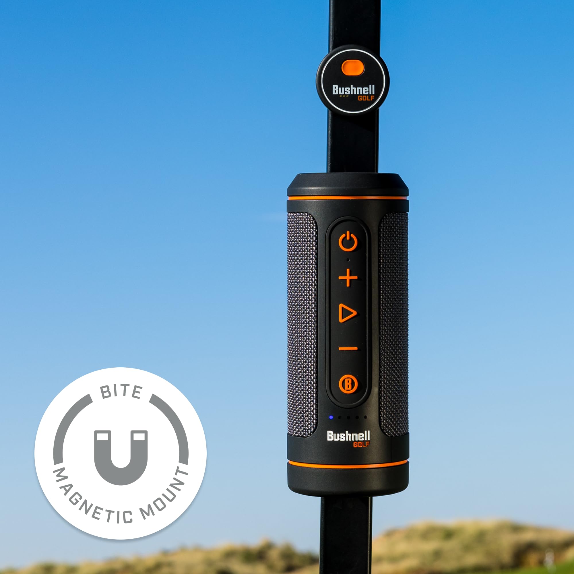 Bushnell Golf Wingman 2 Bluetooth Speaker with Audible GPS Distance Measurements - Perfect for Golf Courses, Driving Ranges & Outdoor Sports
