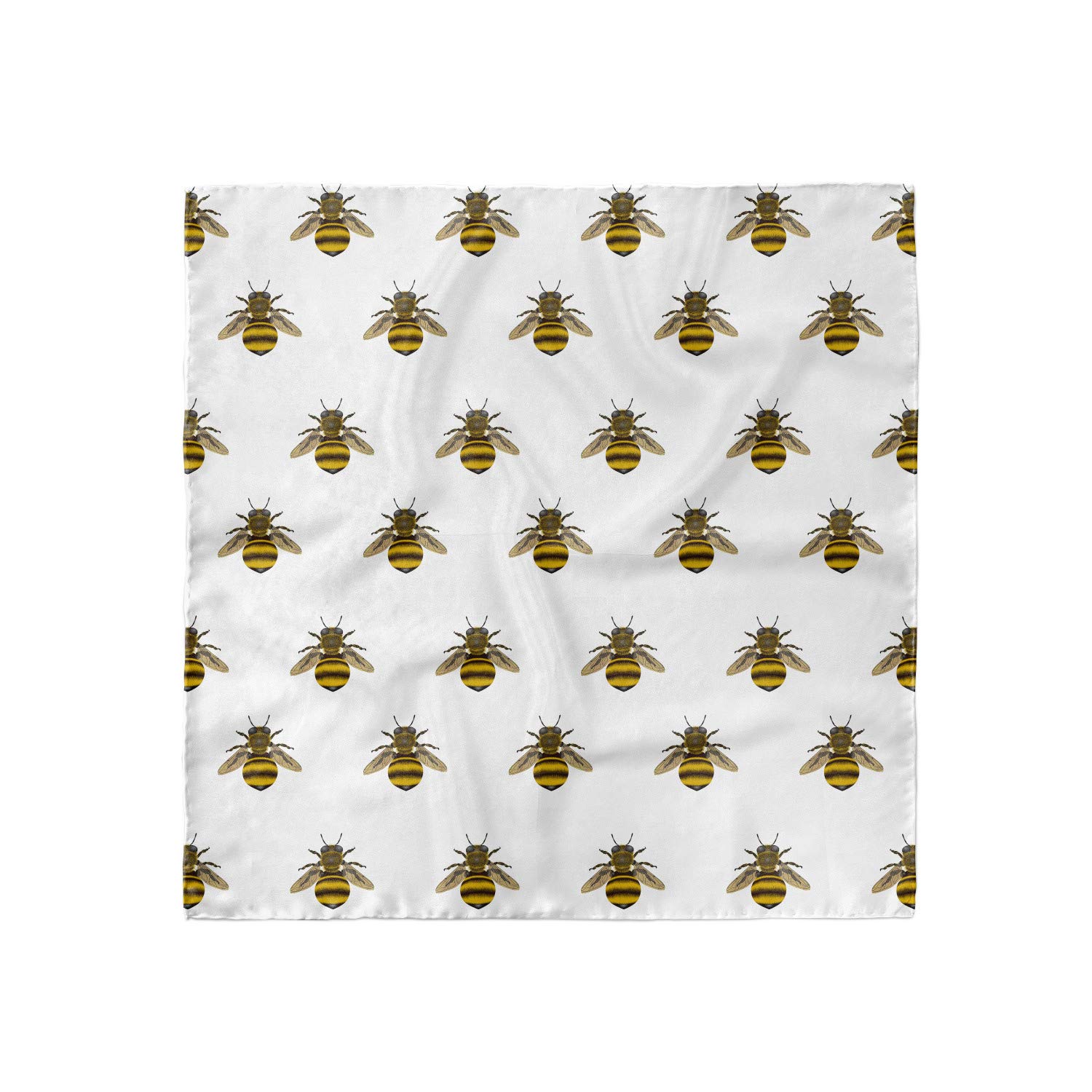 Ambesonne Bee Headscarf - Honey Maker Insect Pattern Hijab Scarf for Women, Fashionable Muslim Head Covering Scarf for Daily Wear, Outdoor Activities and Special Occasions