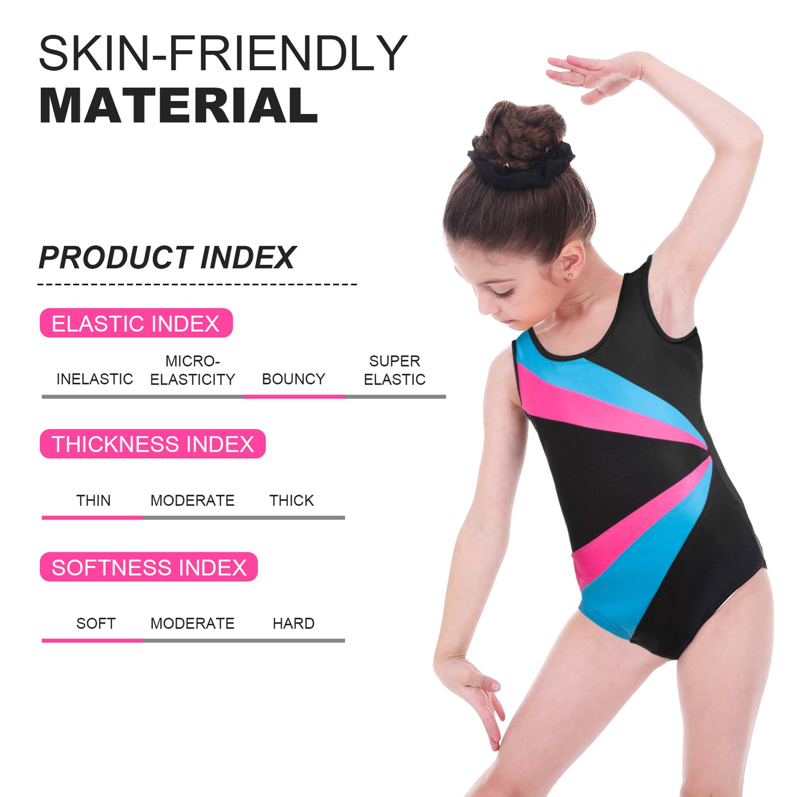 Girls Gymnastics Leotards - Toddler Ballet Dance Leotard One-Piece Outfit for Toddlers & Kids - Perfect for Dance Class, Gymnastics Practice & Performance
