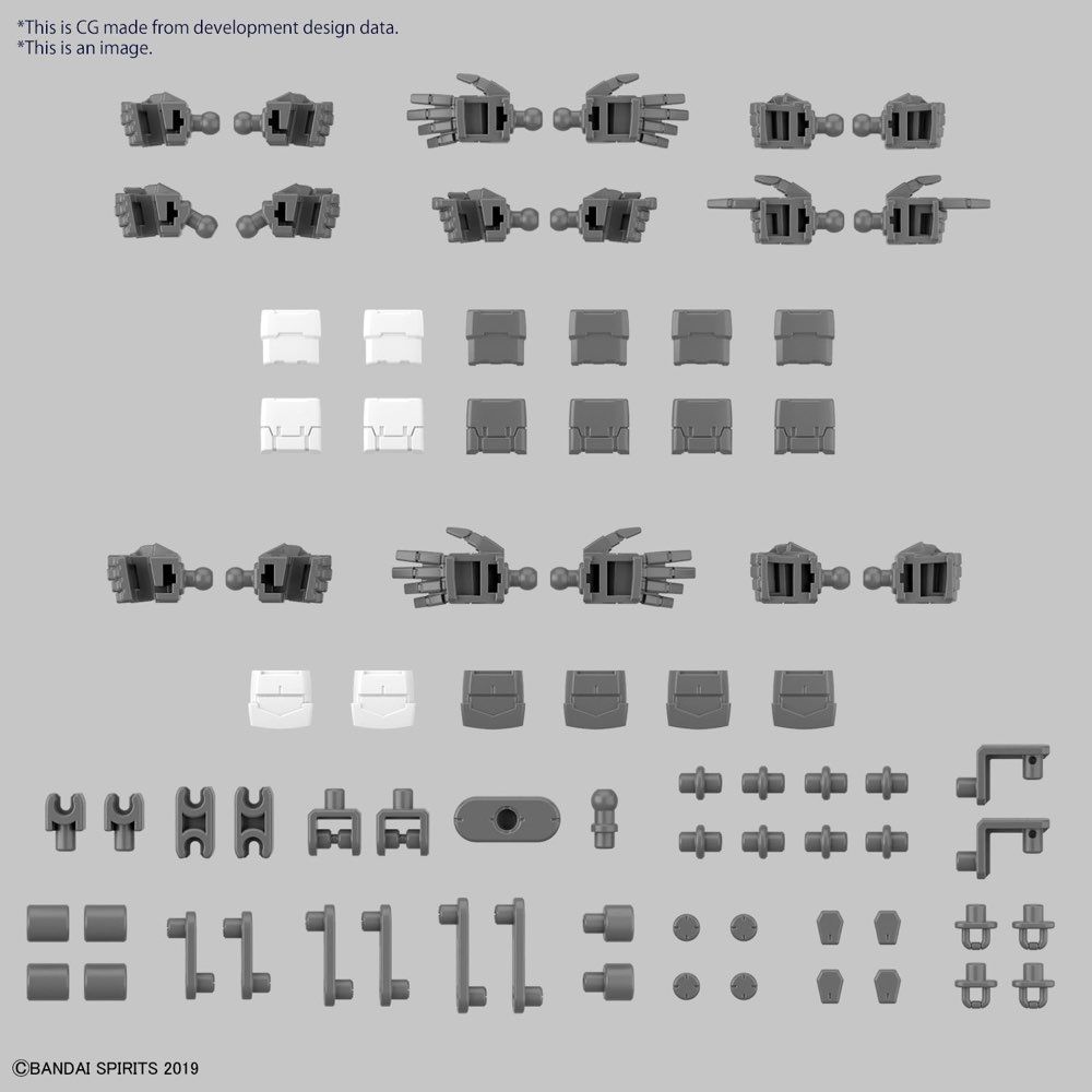 Bandai 30 Minutes Missions 30MM #W23 1/144 Scale Option Part Set 12 - Hand Parts & Multi Joint Model Kit for Custom Builds | Perfect for Gundam & Mecha Customization Projects