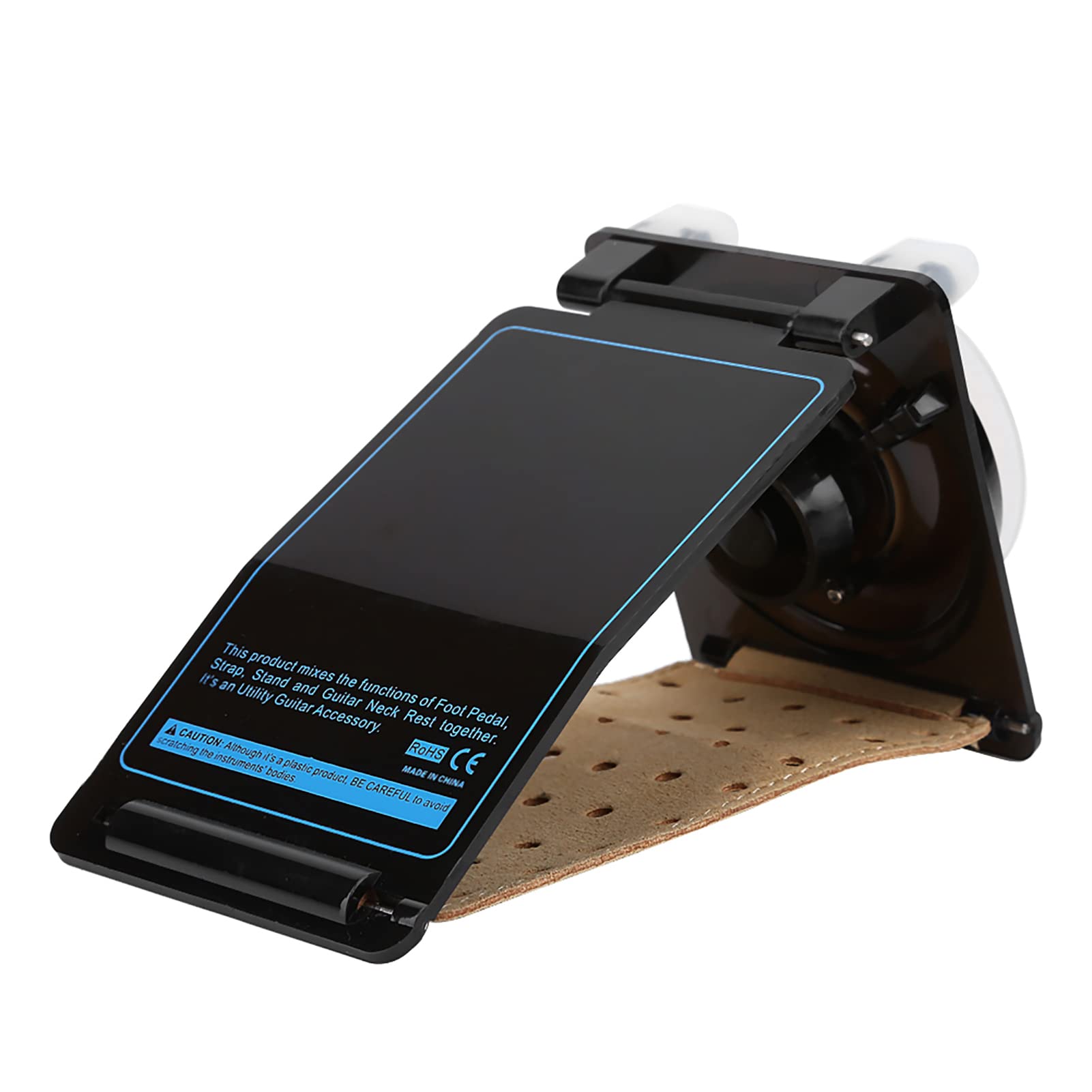 Premium Guitar Neck Support & Footstool - Adjustable Desktop Stand for Folk & Classical Guitars - Ergonomic Foot Belt & Rest - Perfect for Home Practice, Studio Sessions & Live Performances