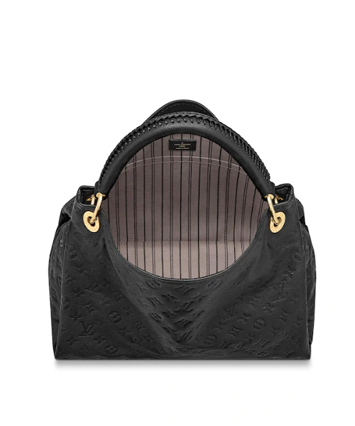 LV Artsy MM Monogram Empreinte Leather Shoulder Bag in Noir - Perfect for Work, Travel & Everyday Luxury Fashion