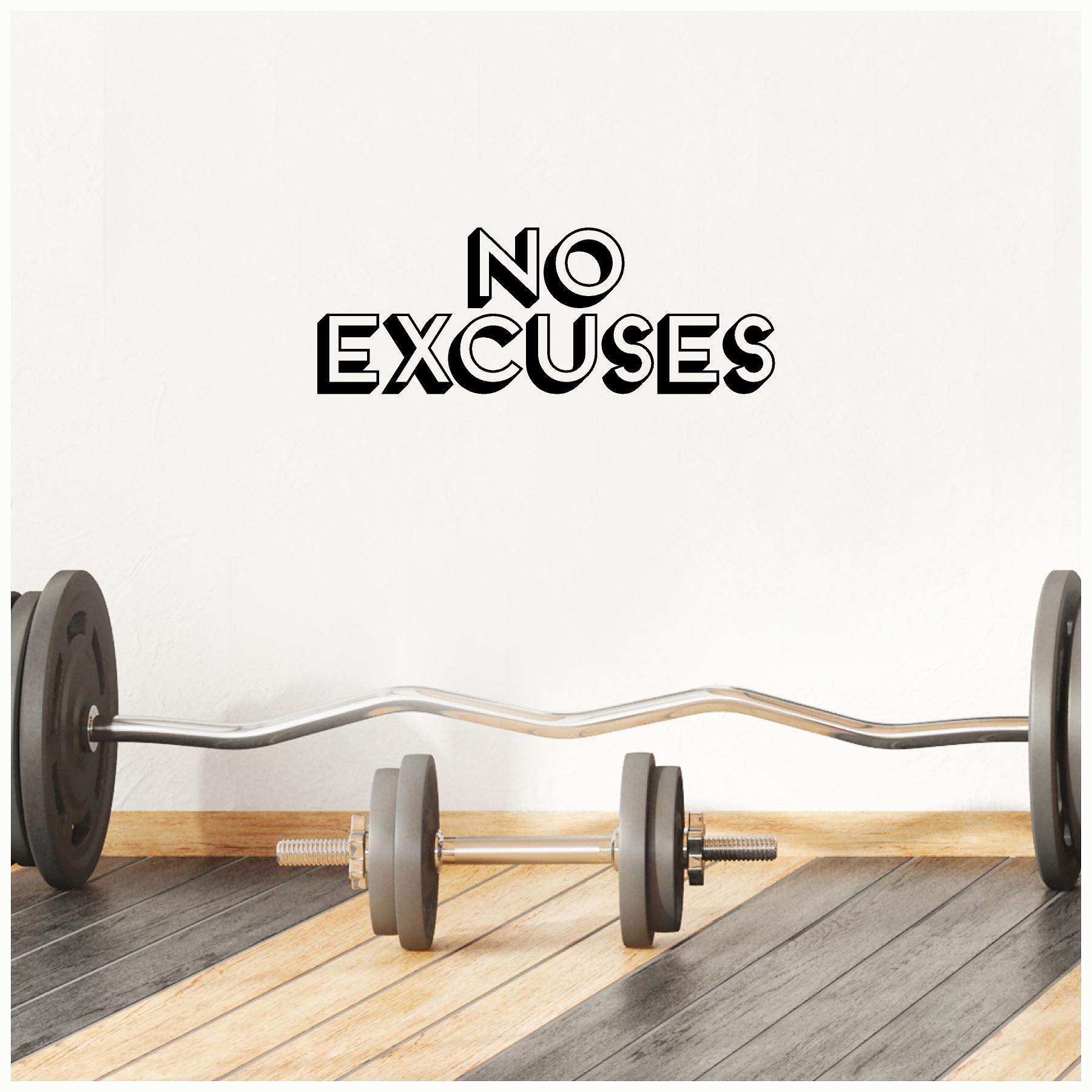 No Excuses Motivational Vinyl Wall Decal Sticker - 8
